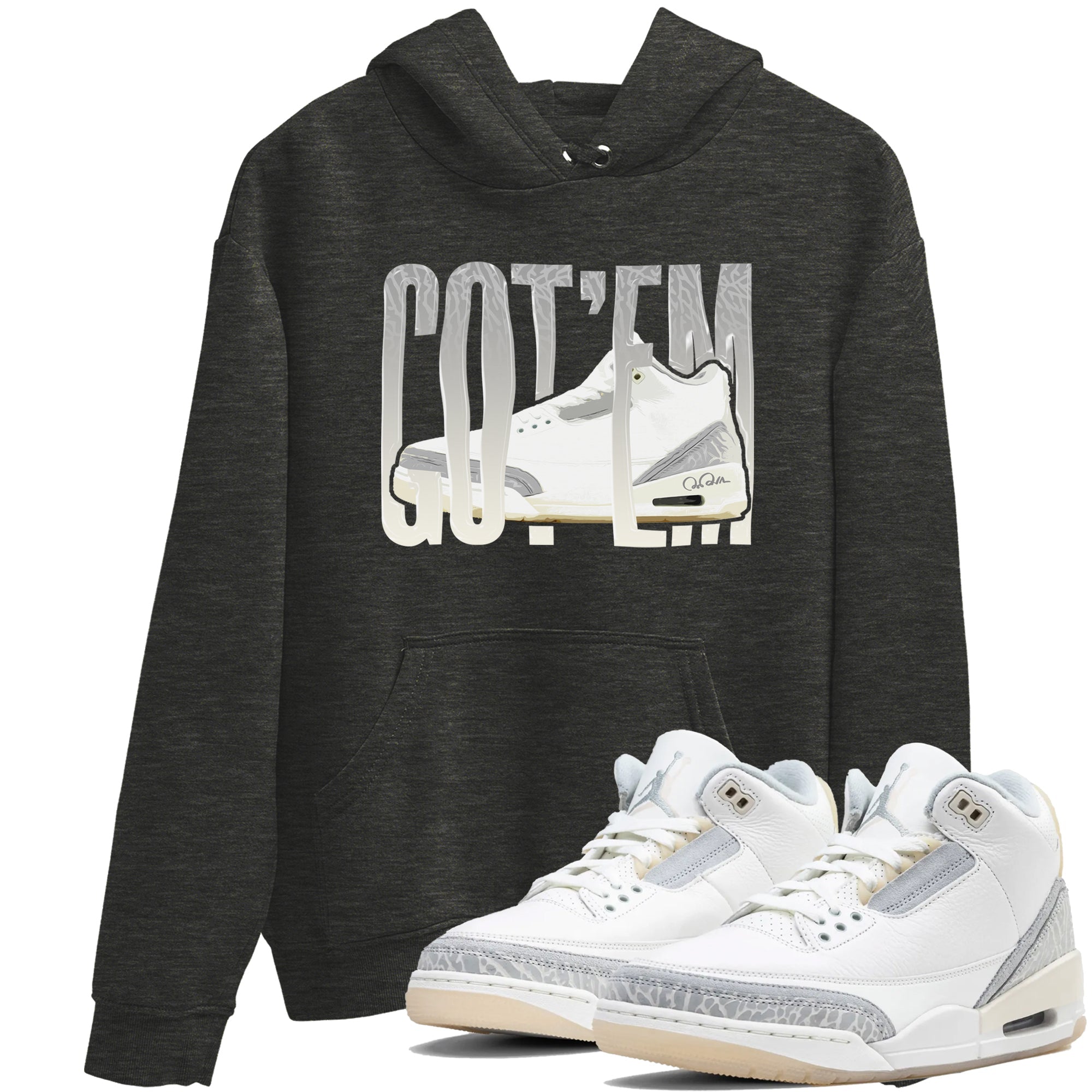 Wiggling Gotem snkmatch Tees - Air Jordan 3 Ivory