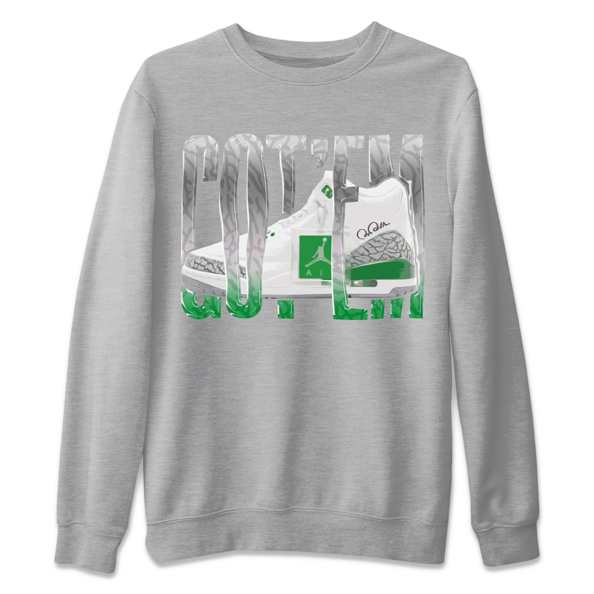 Wiggling Gotem Unisex Tops - Air Jordan 3 Lucky Green