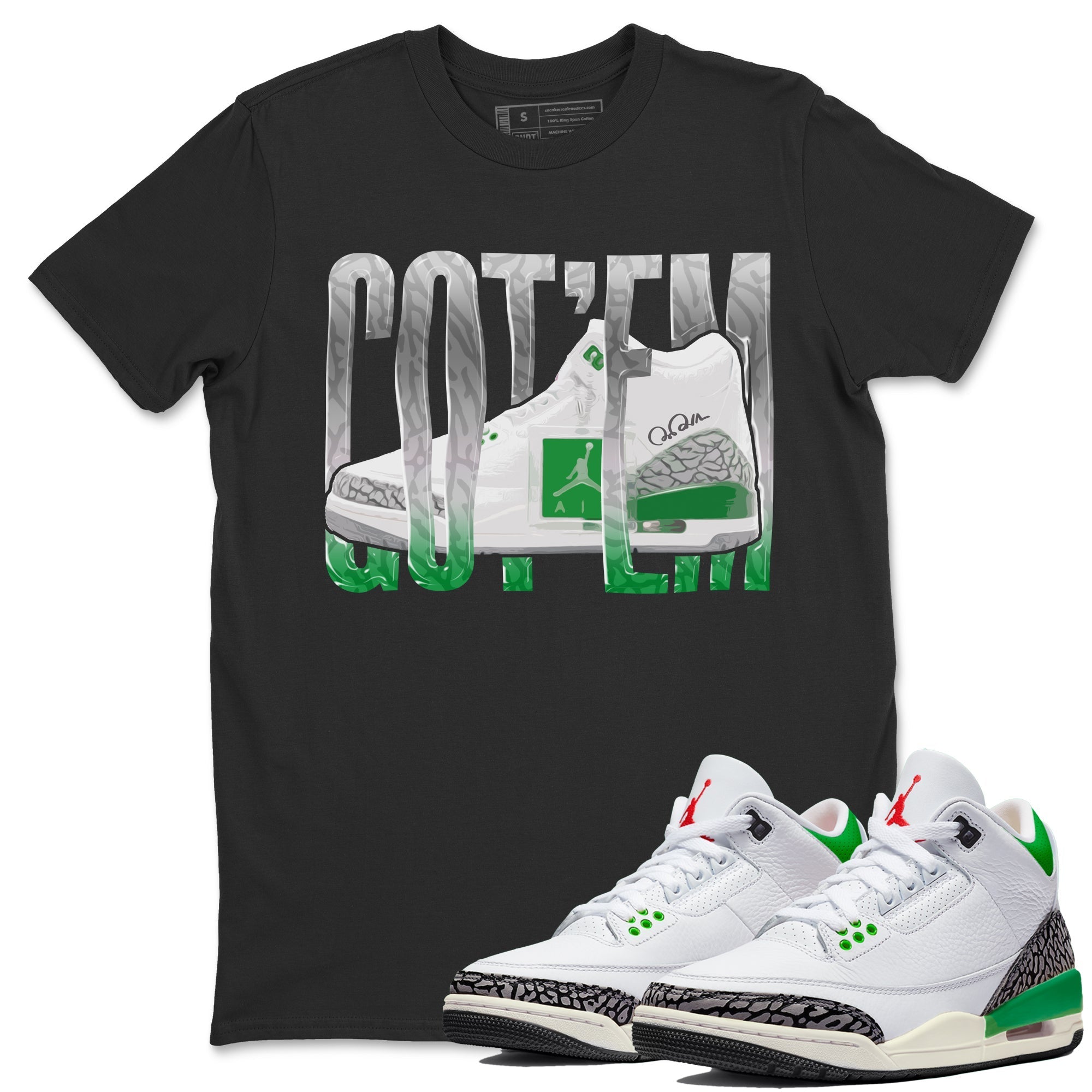 Wiggling Gotem Unisex Tops - Air Jordan 3 Lucky Green