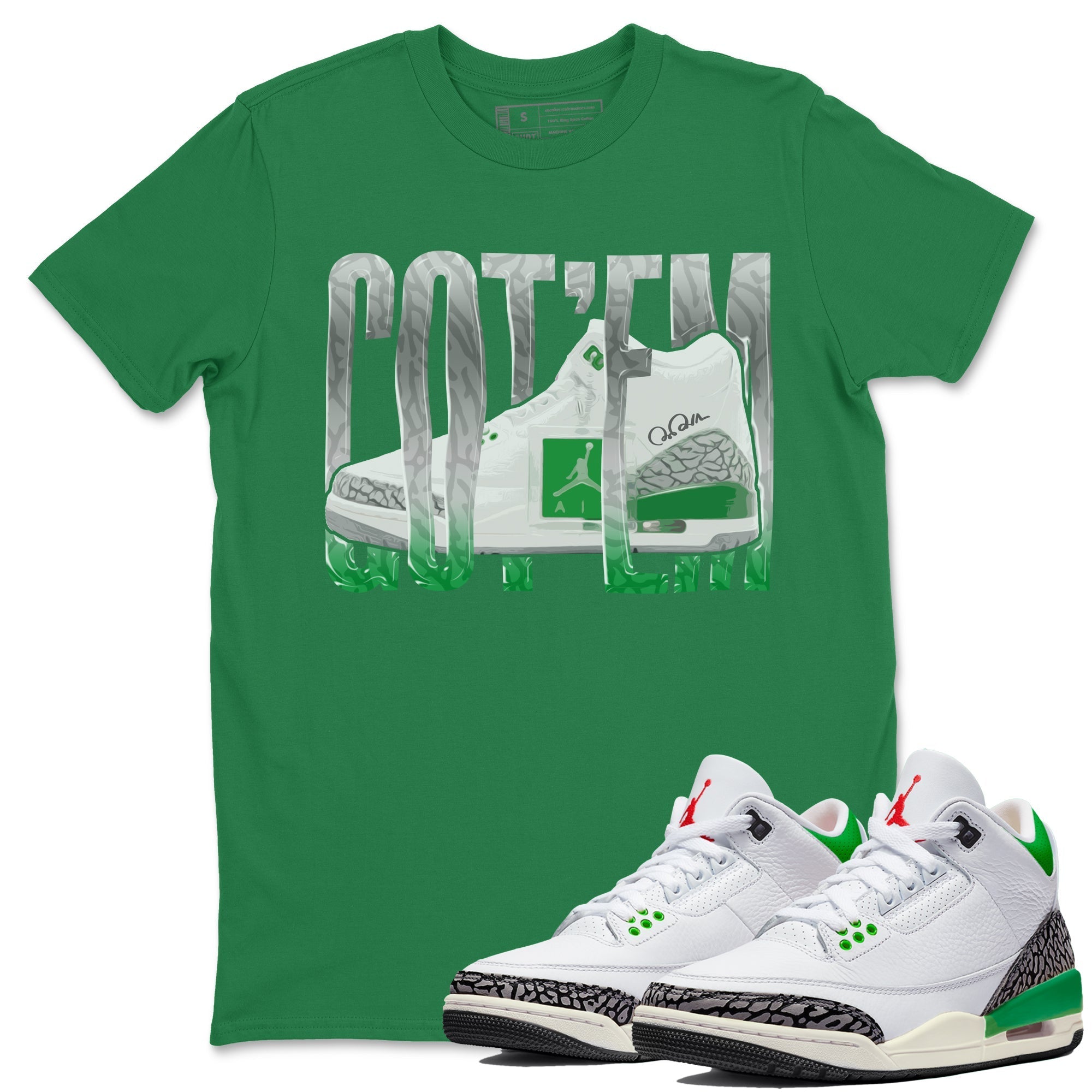 Wiggling Gotem Unisex Tops - Air Jordan 3 Lucky Green
