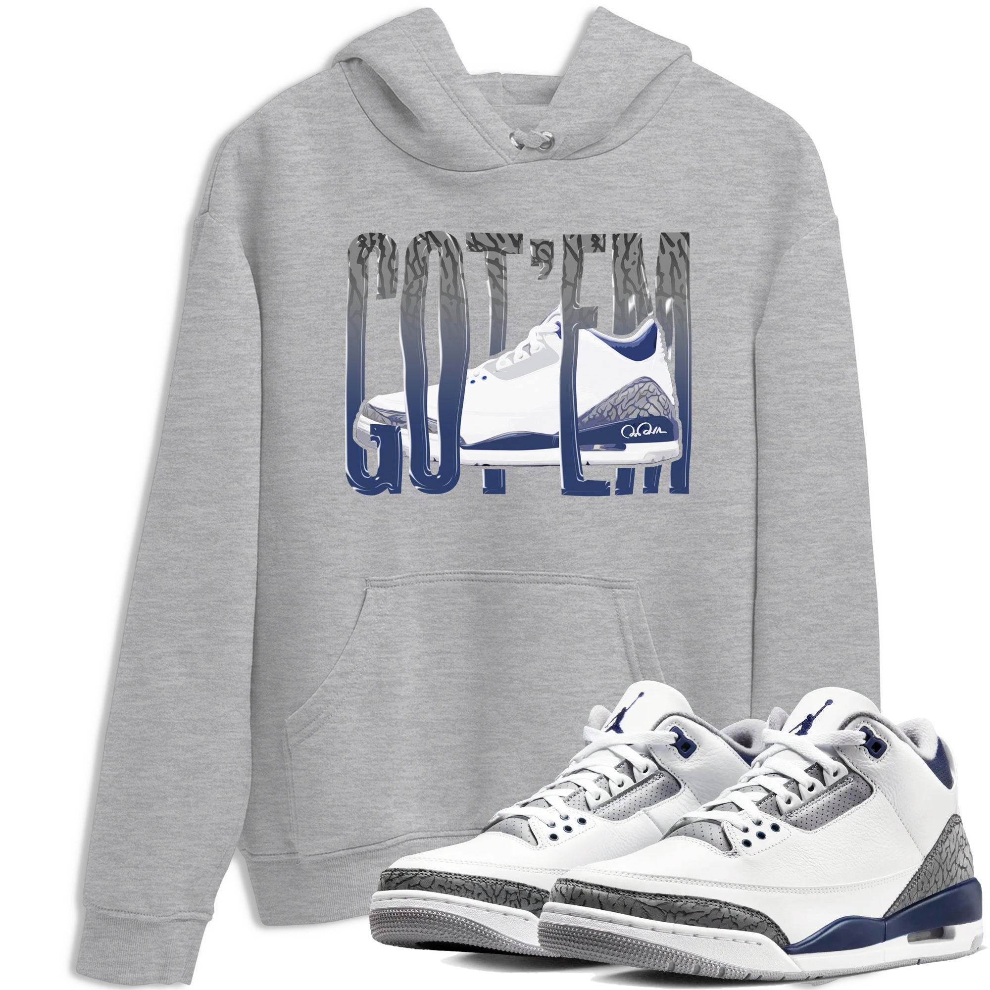 Wiggling Gotem snkmatch Tees - Air Jordan 3 Midnight Navy 2023