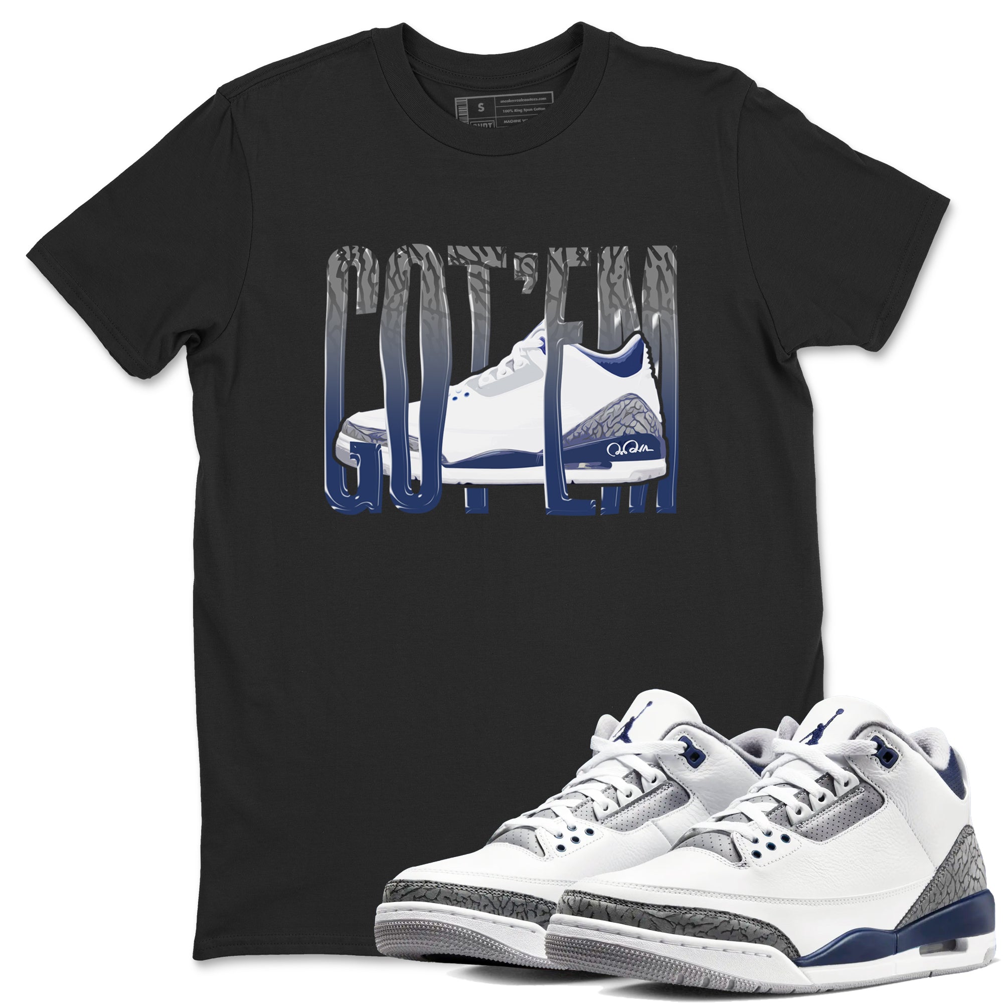 Wiggling Gotem snkmatch Tees - Air Jordan 3 Midnight Navy 2023