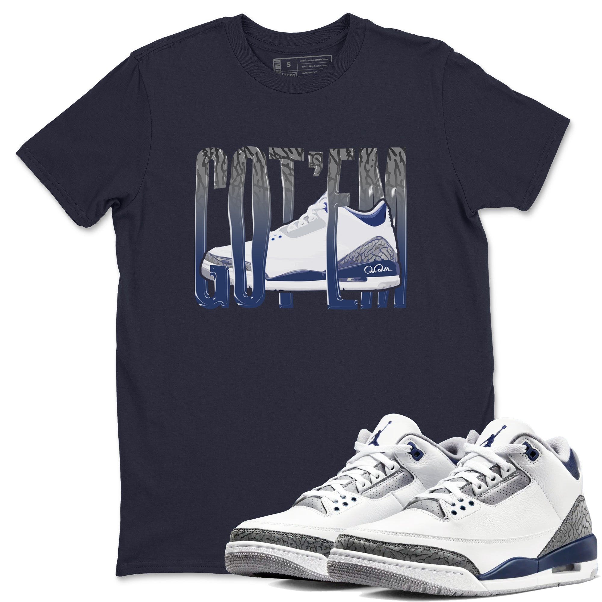 Wiggling Gotem snkmatch Tees - Air Jordan 3 Midnight Navy 2023