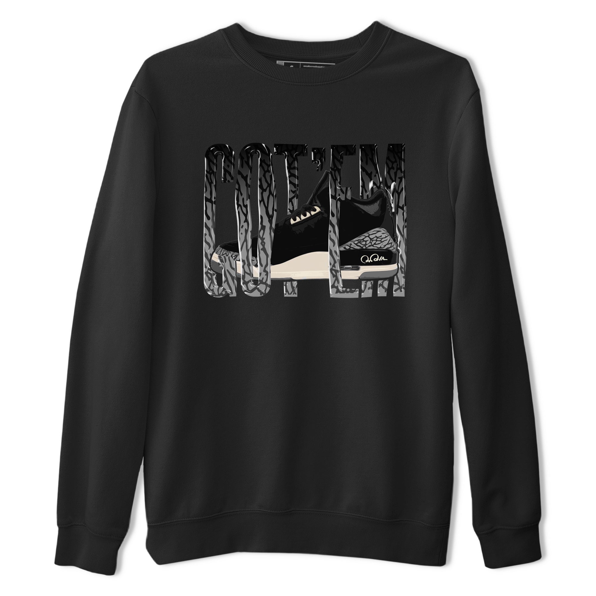 Wiggling Gotem snkmatch Tee - Air Jordan 3 Off Noir