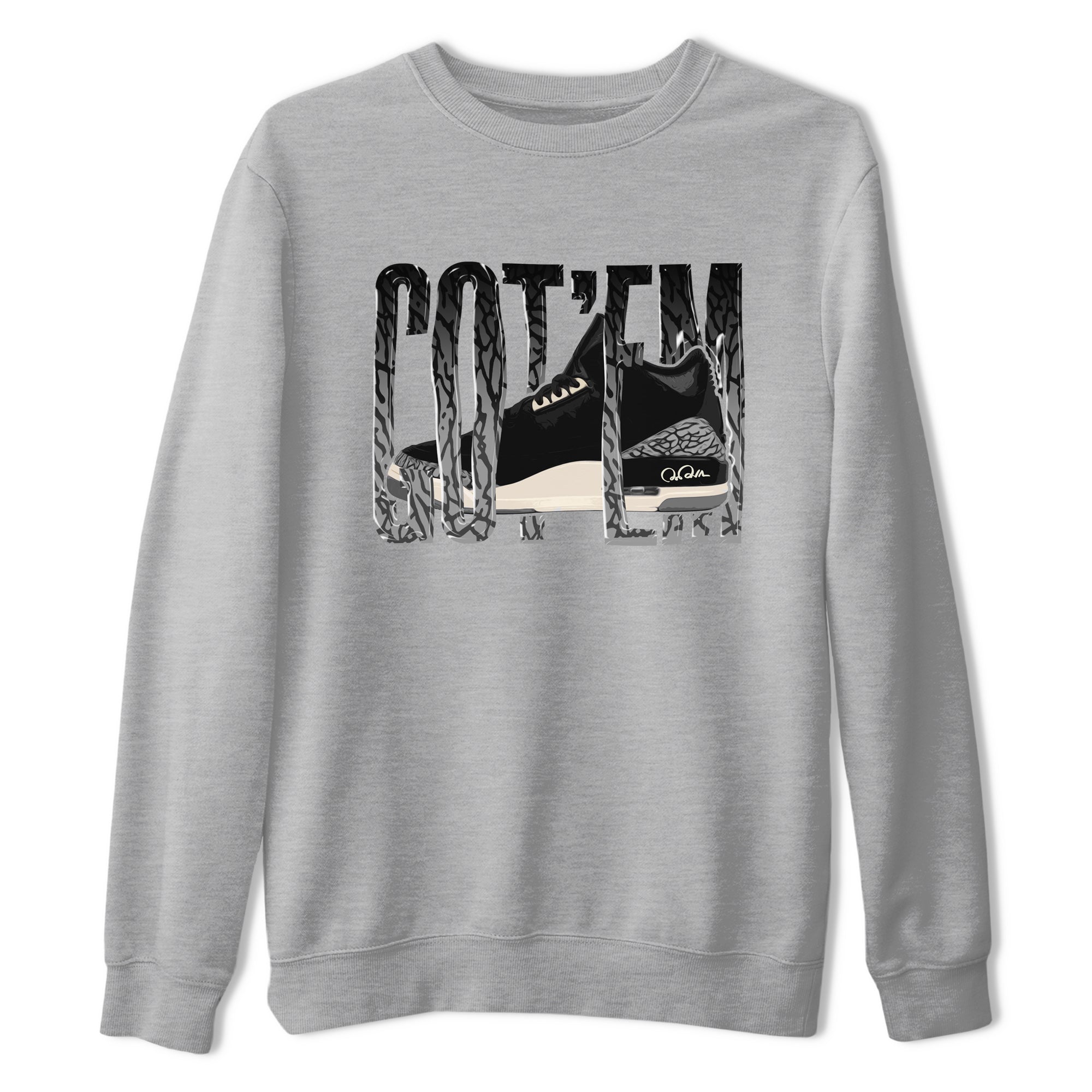 Wiggling Gotem snkmatch Tee - Air Jordan 3 Off Noir
