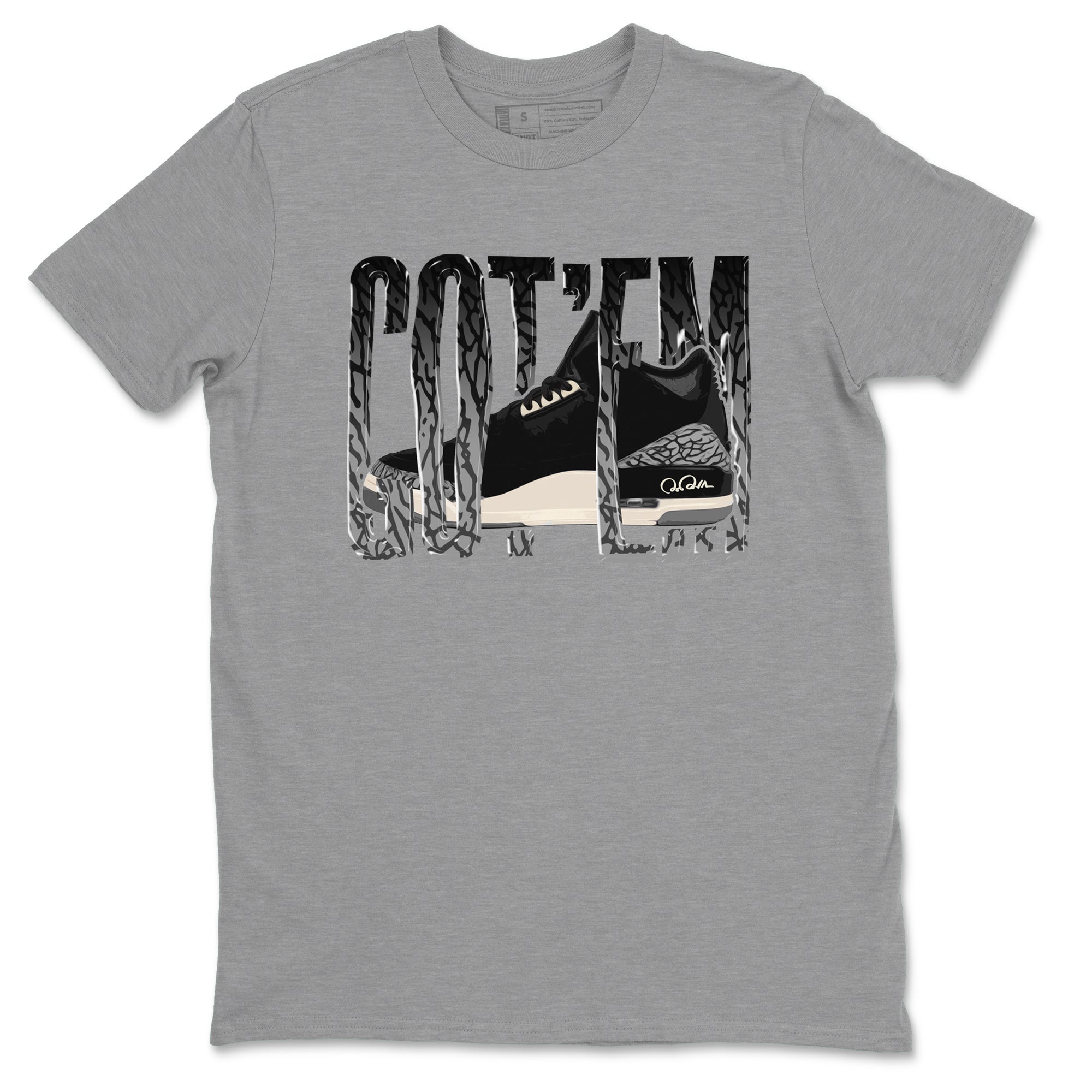 Wiggling Gotem snkmatch Tee - Air Jordan 3 Off Noir