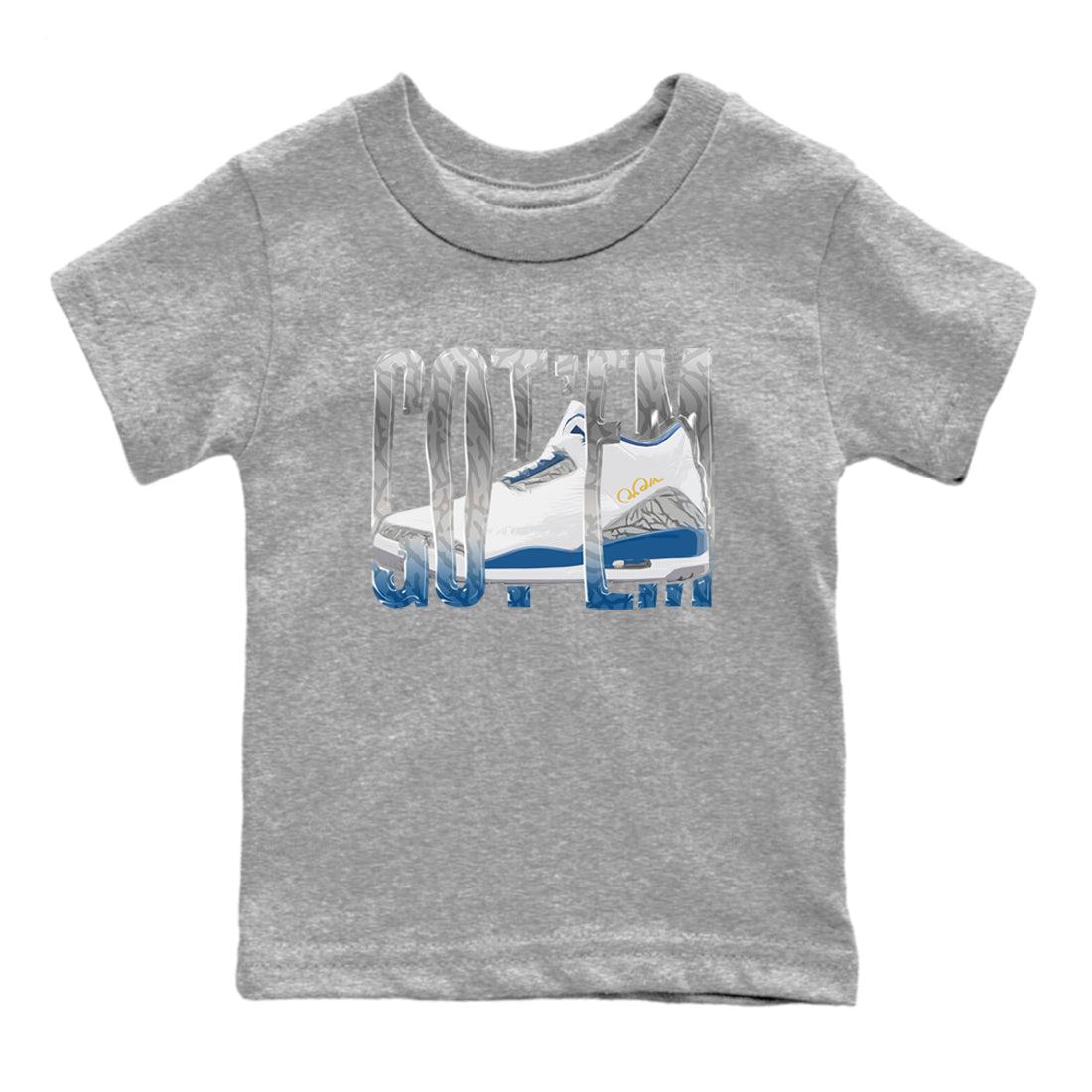 Wiggling Gotem Kids Tops - Air Jordan 3 Wizards
