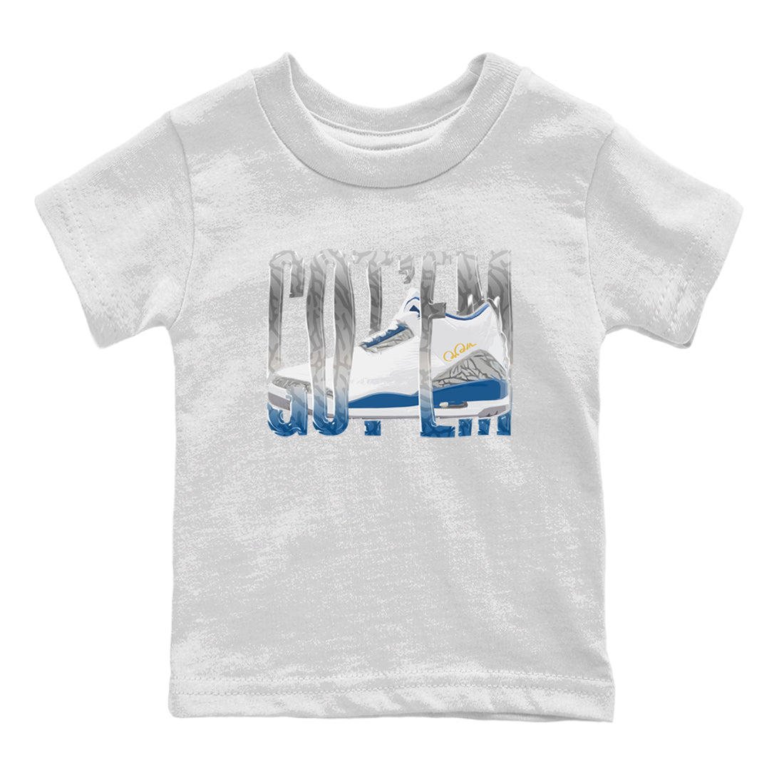 Wiggling Gotem Kids Tops - Air Jordan 3 Wizards