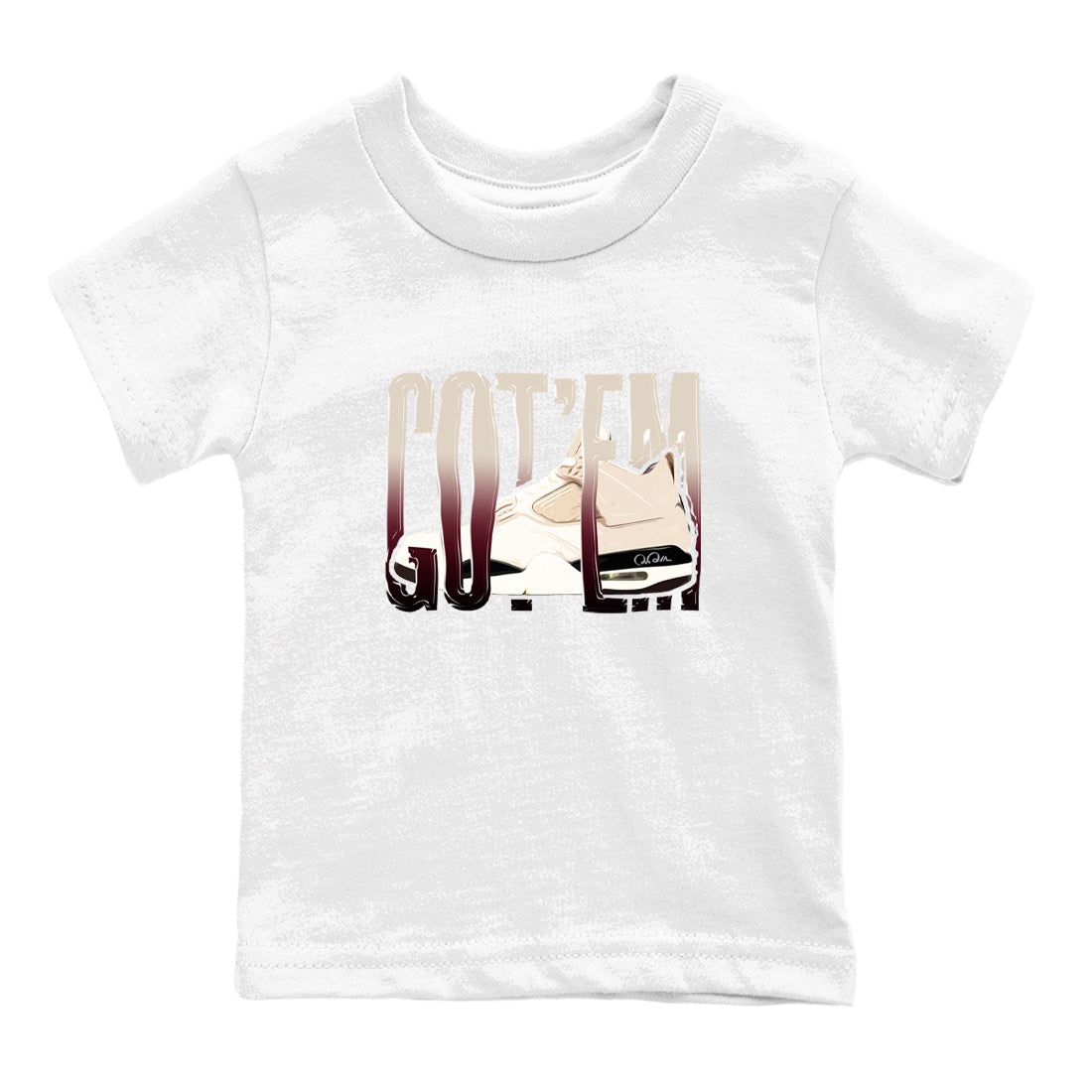 Wiggling Gotem snkmatch Tees Kids - Air Jordan 4 A Ma Maniere x Fossil Stone