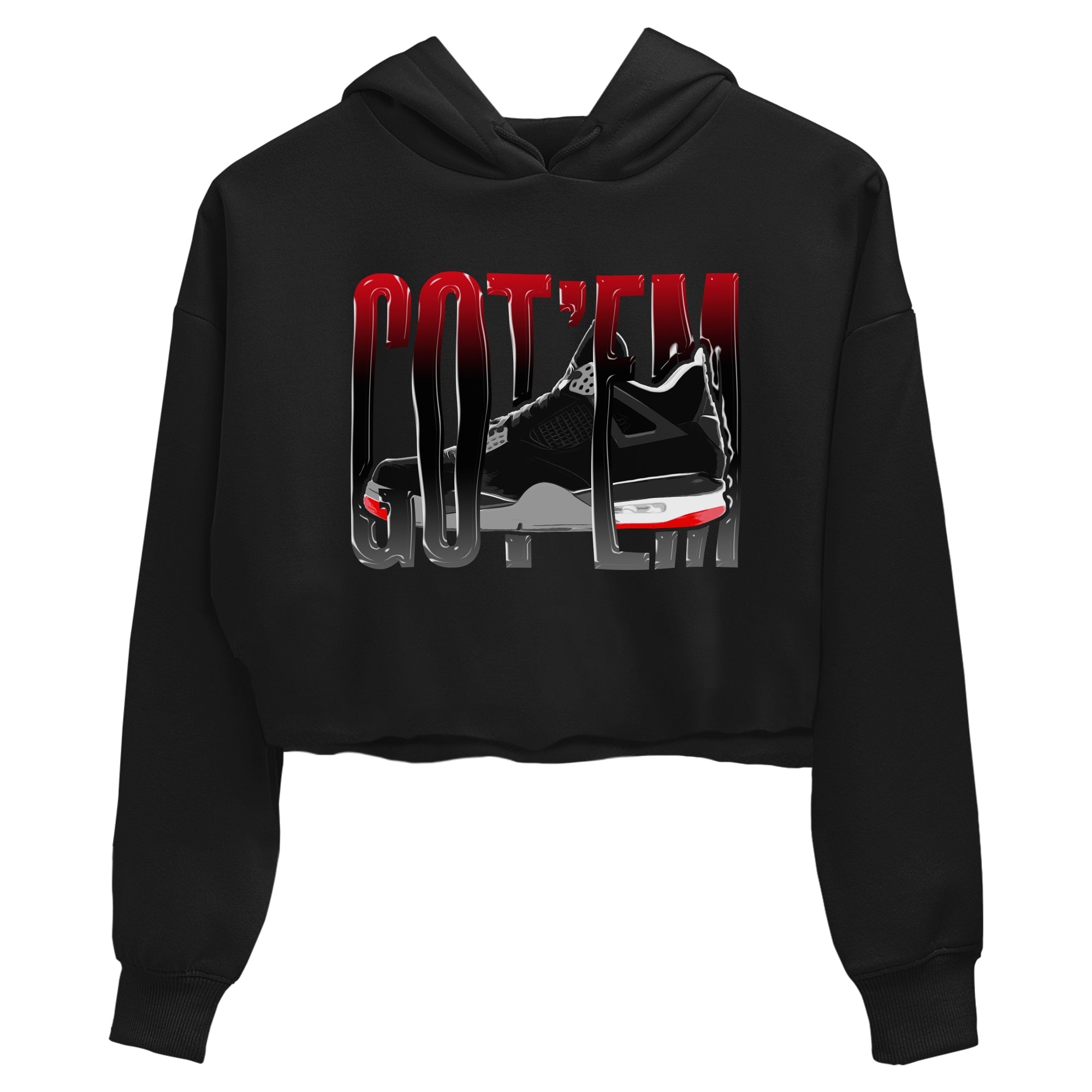 Wiggling Gotem snkmatch Women's Top - Air Jordan 4 Bred Reimagined