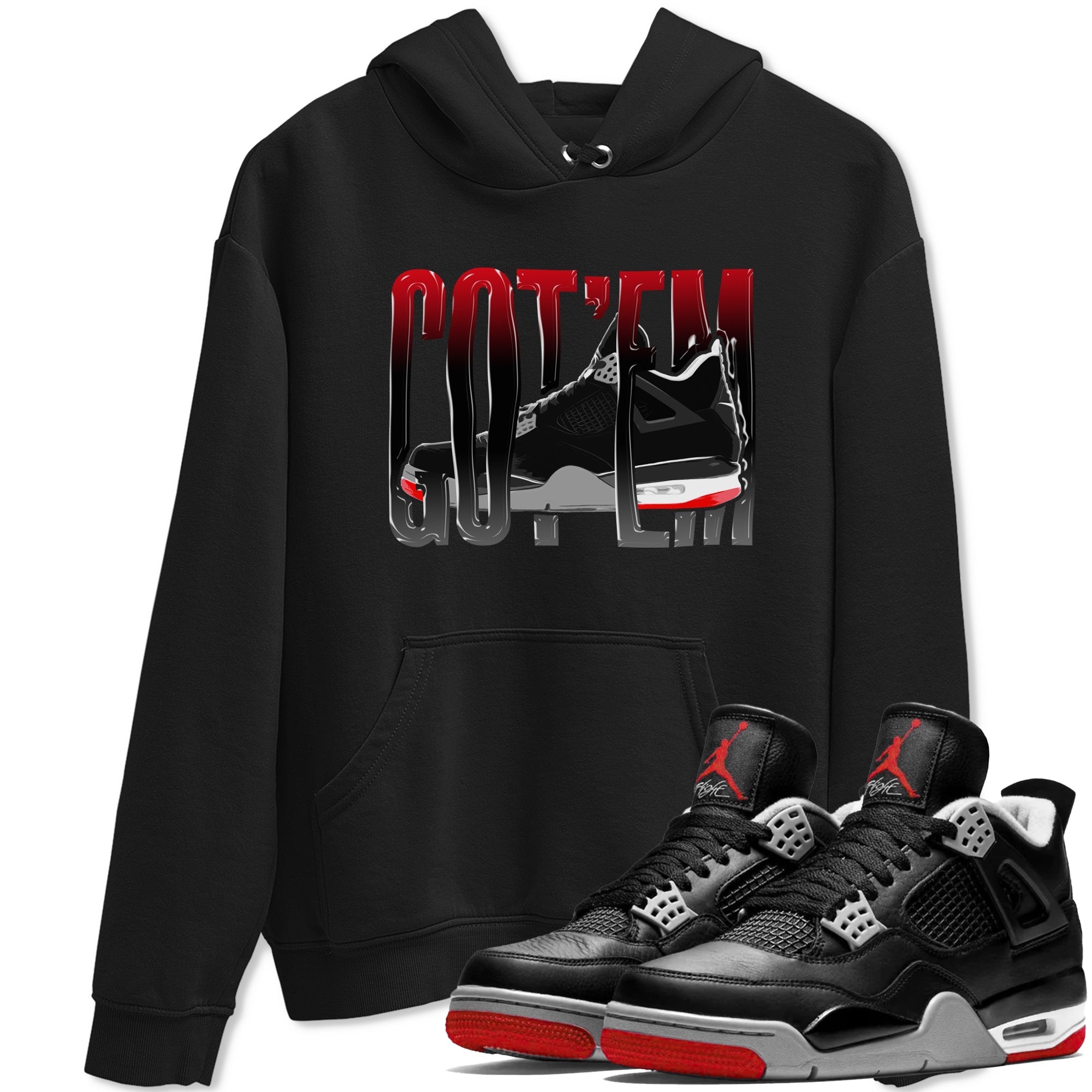 Wiggling Gotem snkmatch Tee - Air Jordan 4 Bred Reimagined