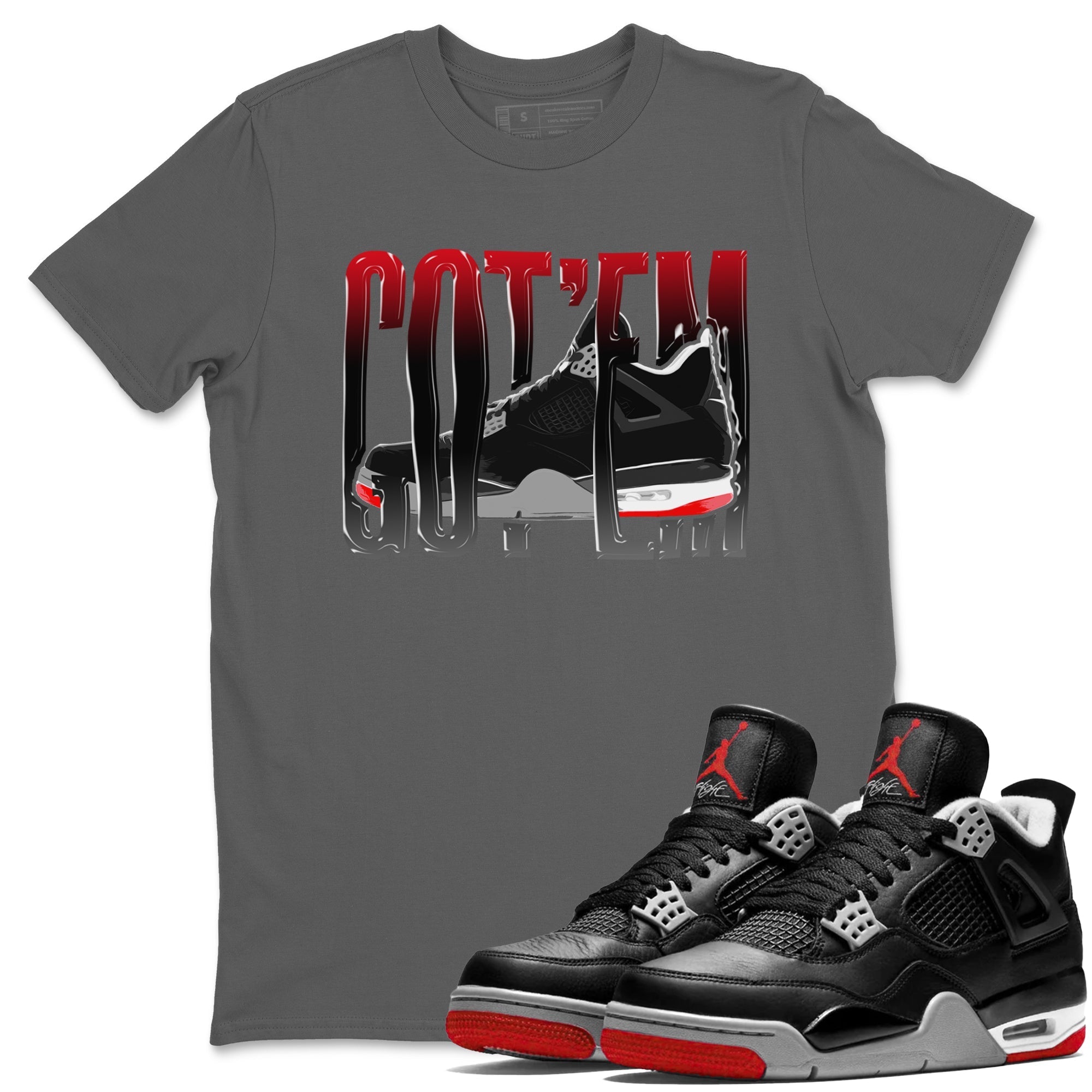 Wiggling Gotem snkmatch Tee - Air Jordan 4 Bred Reimagined