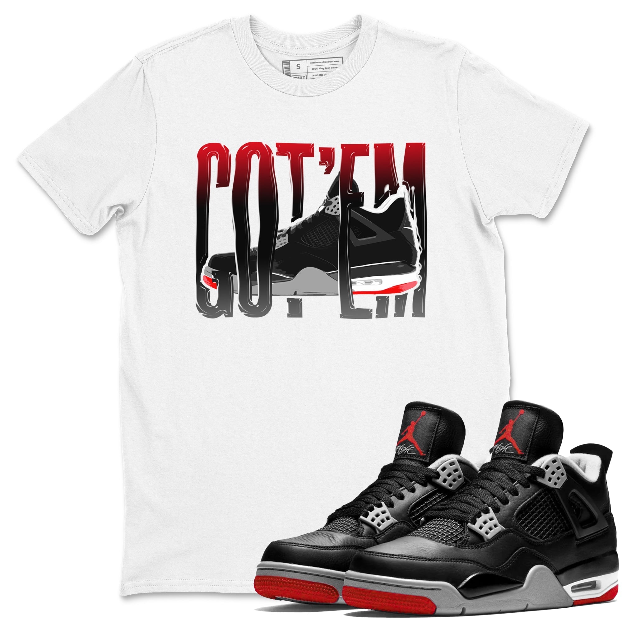 Wiggling Gotem snkmatch Tee - Air Jordan 4 Bred Reimagined