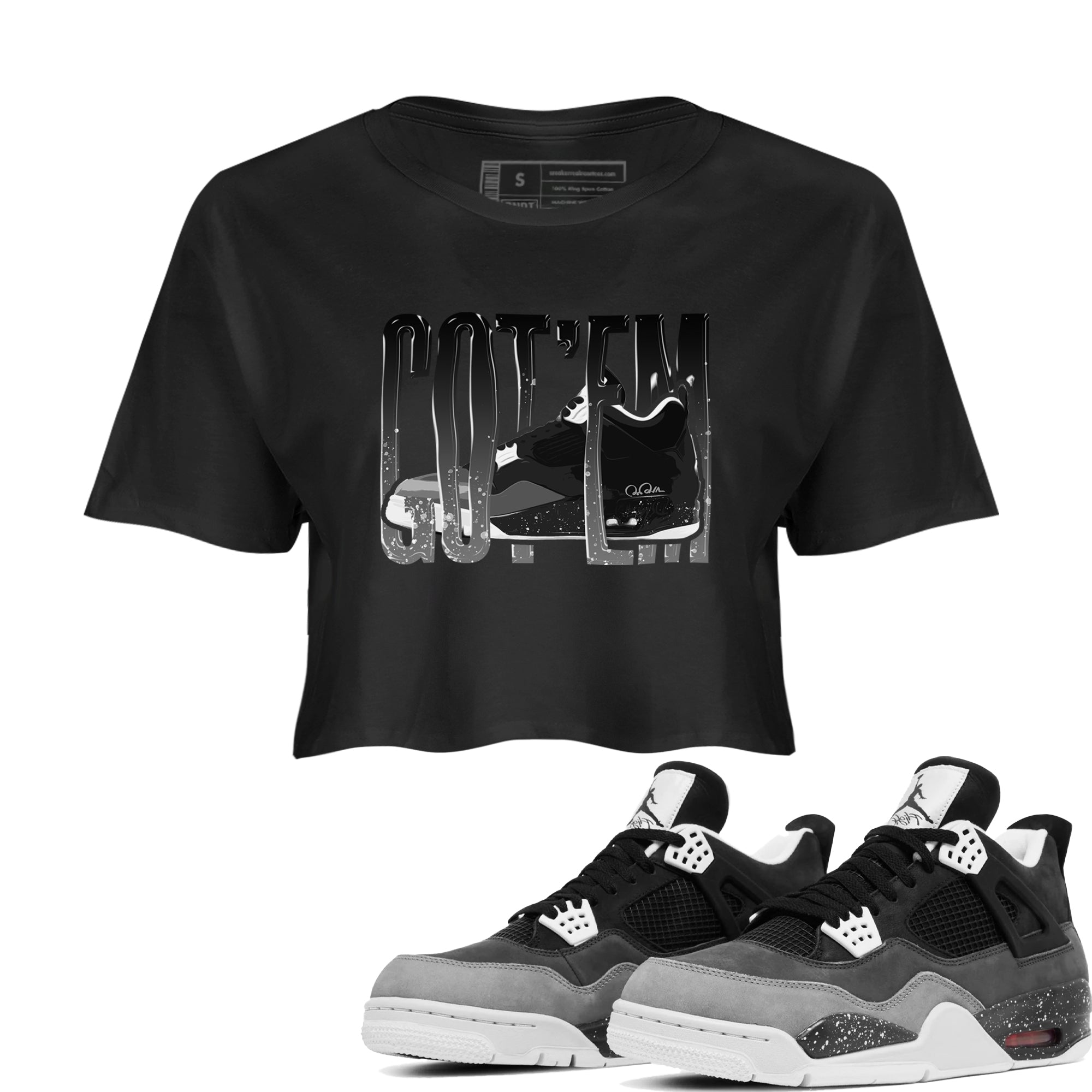 Wiggling Gotem snkmatch Women's Top - Air Jordan 4 Fear