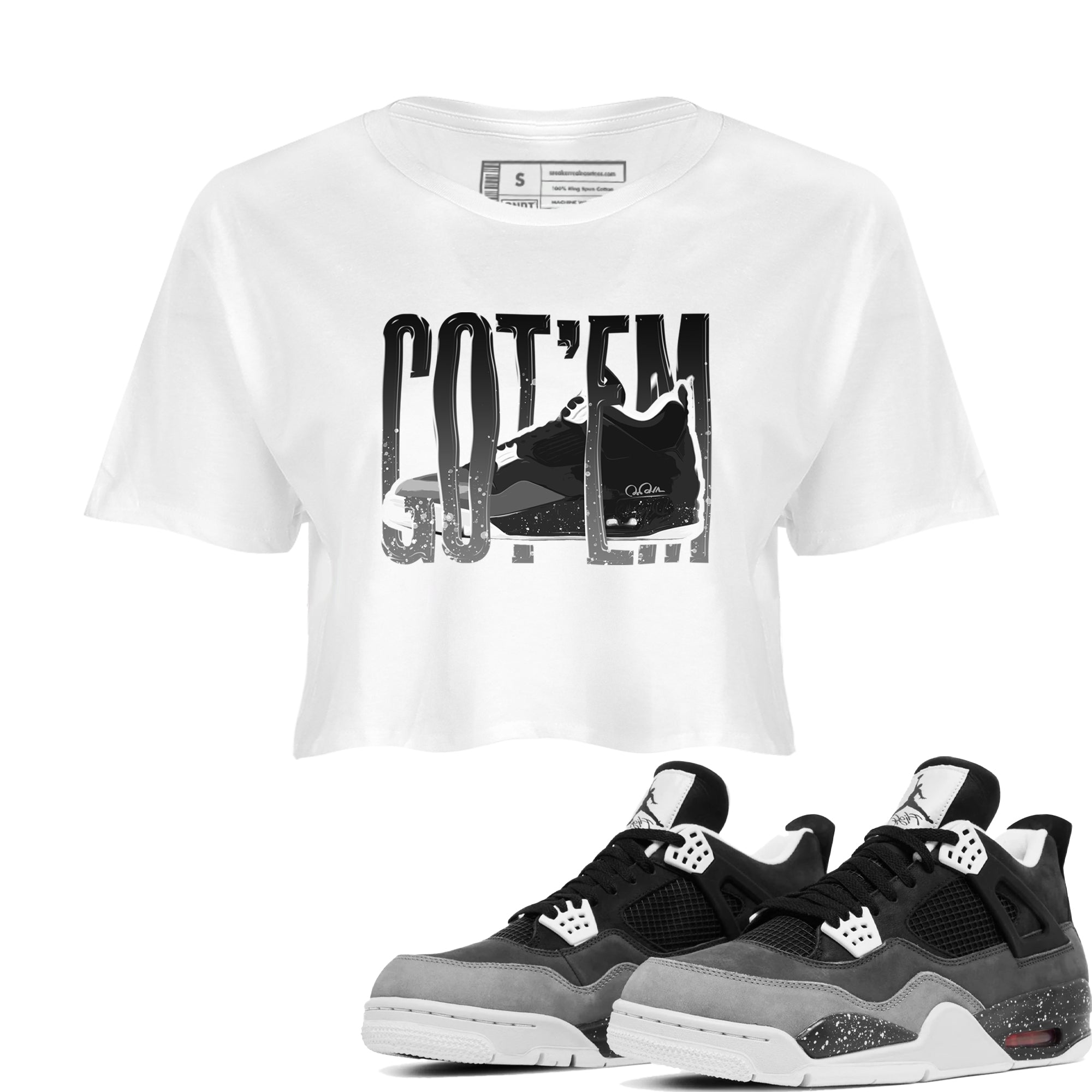 Wiggling Gotem snkmatch Women's Top - Air Jordan 4 Fear