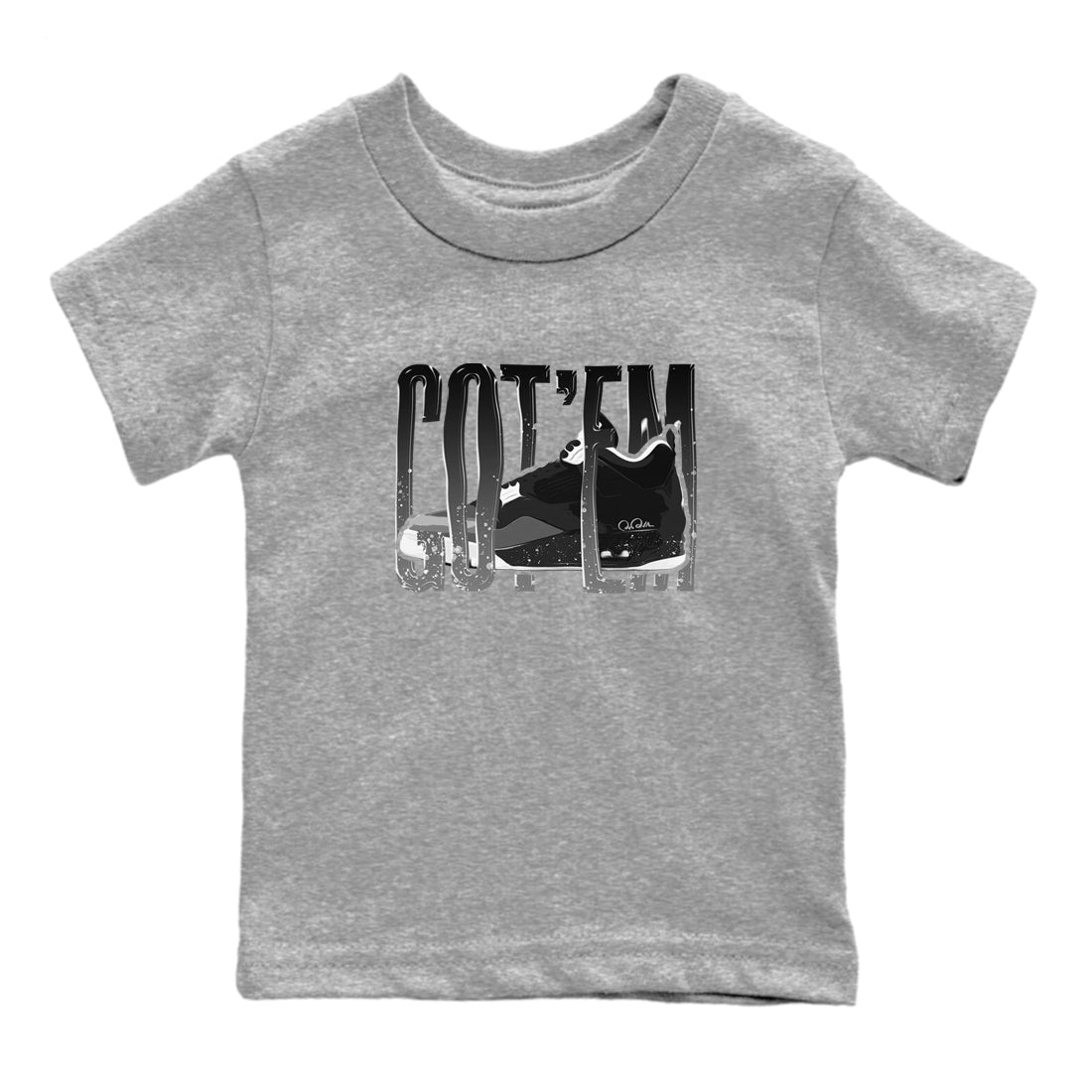 Wiggling Gotem snkmatch Tees Kids - Air Jordan 4 Fear