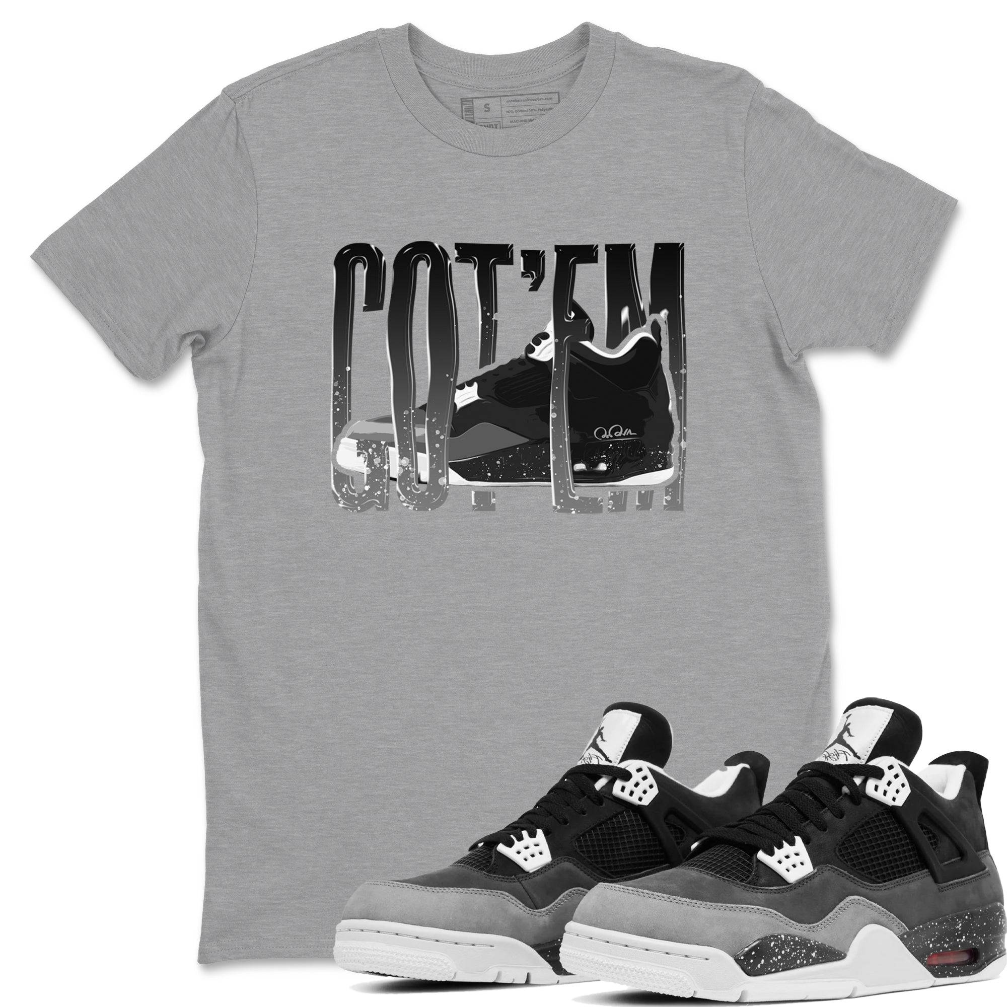 Wiggling Gotem snkmatch Tees - Air Jordan 4 Fear