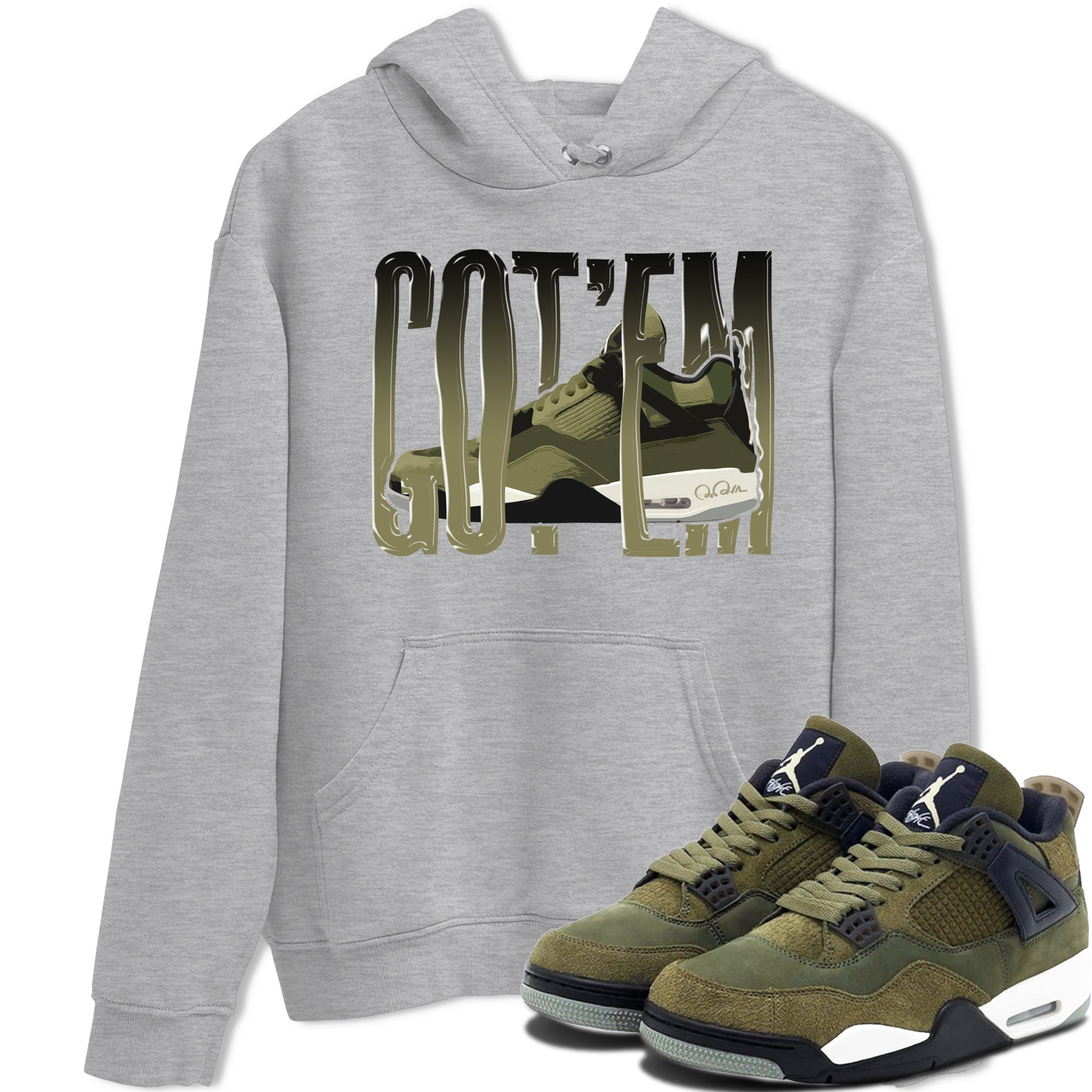 Wiggling Gotem snkmatch Tee - Air Jordan 4 Medium Olive