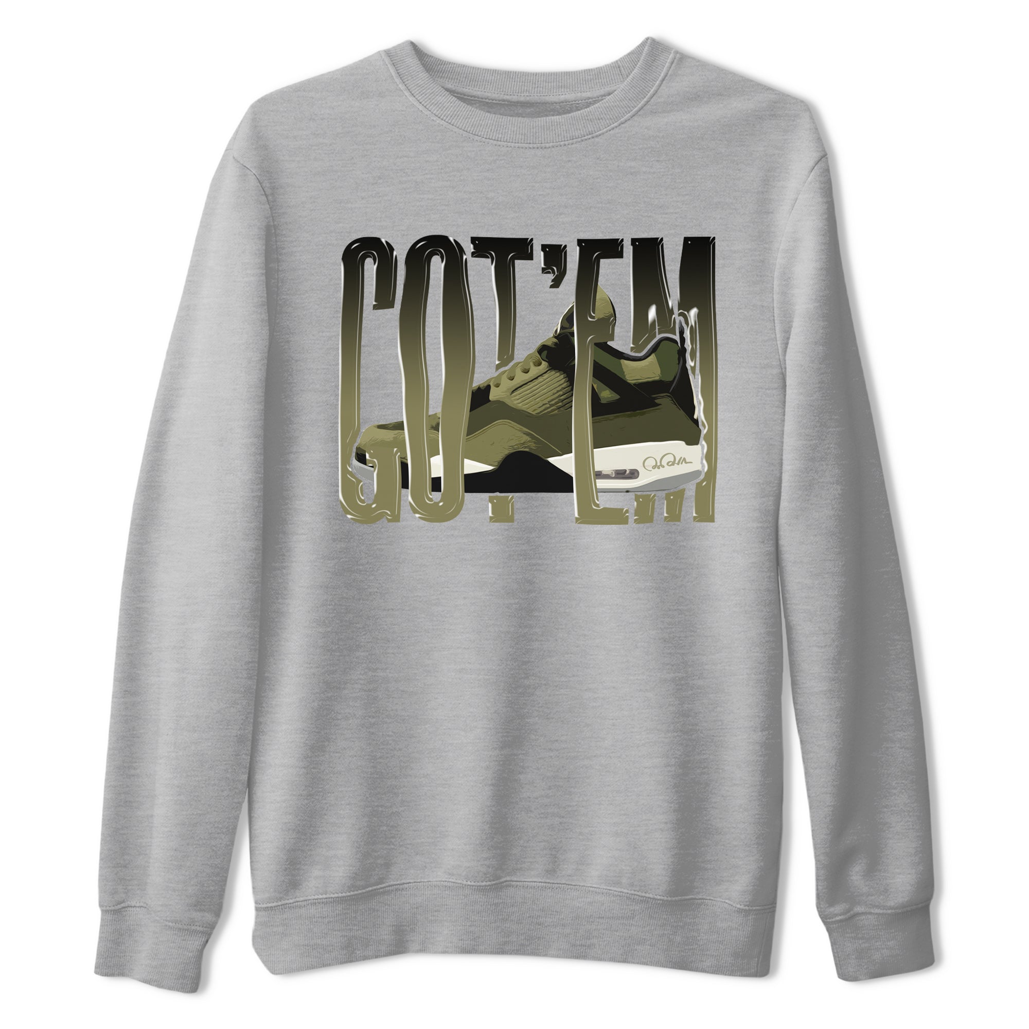 Wiggling Gotem snkmatch Tee - Air Jordan 4 Medium Olive