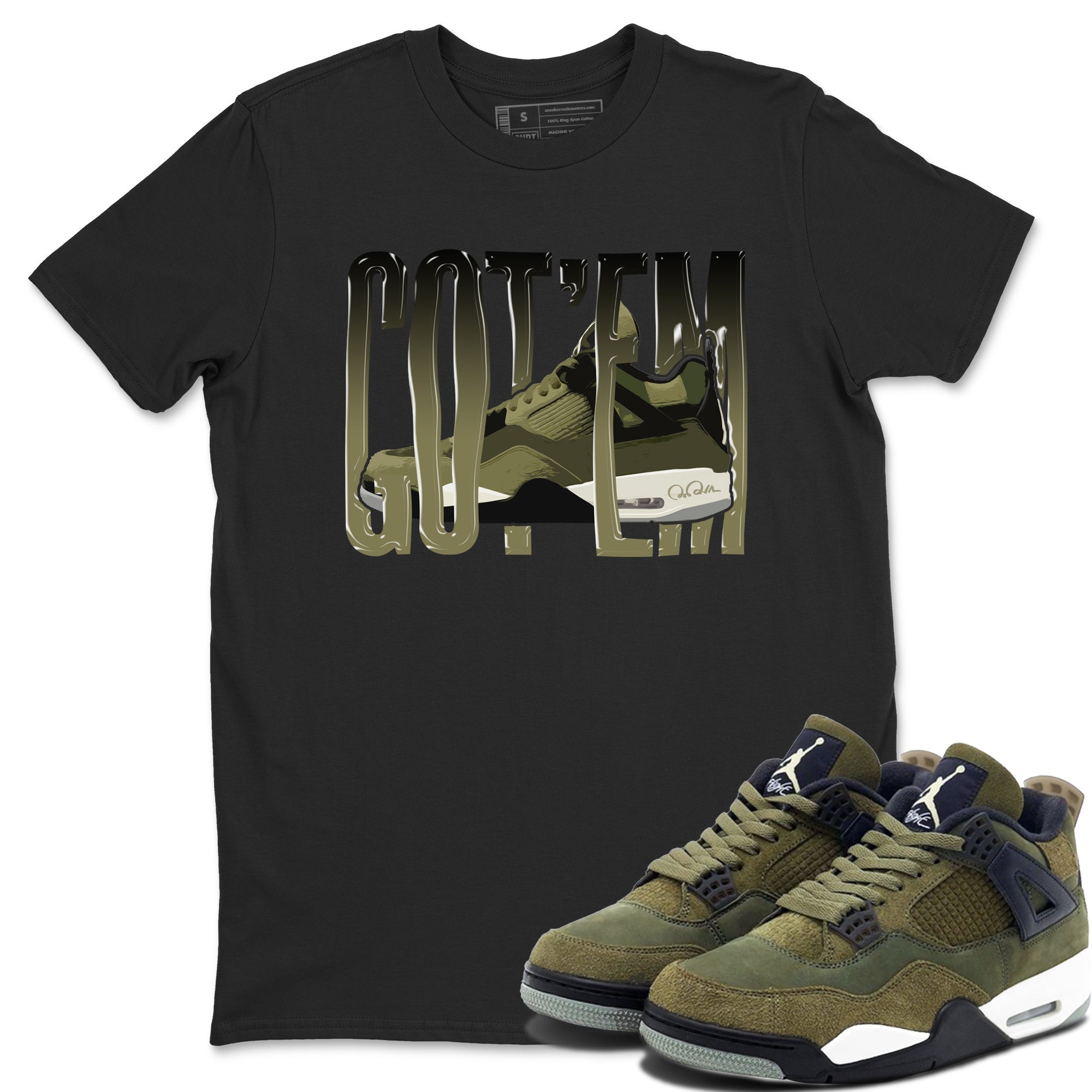 Wiggling Gotem snkmatch Tee - Air Jordan 4 Medium Olive