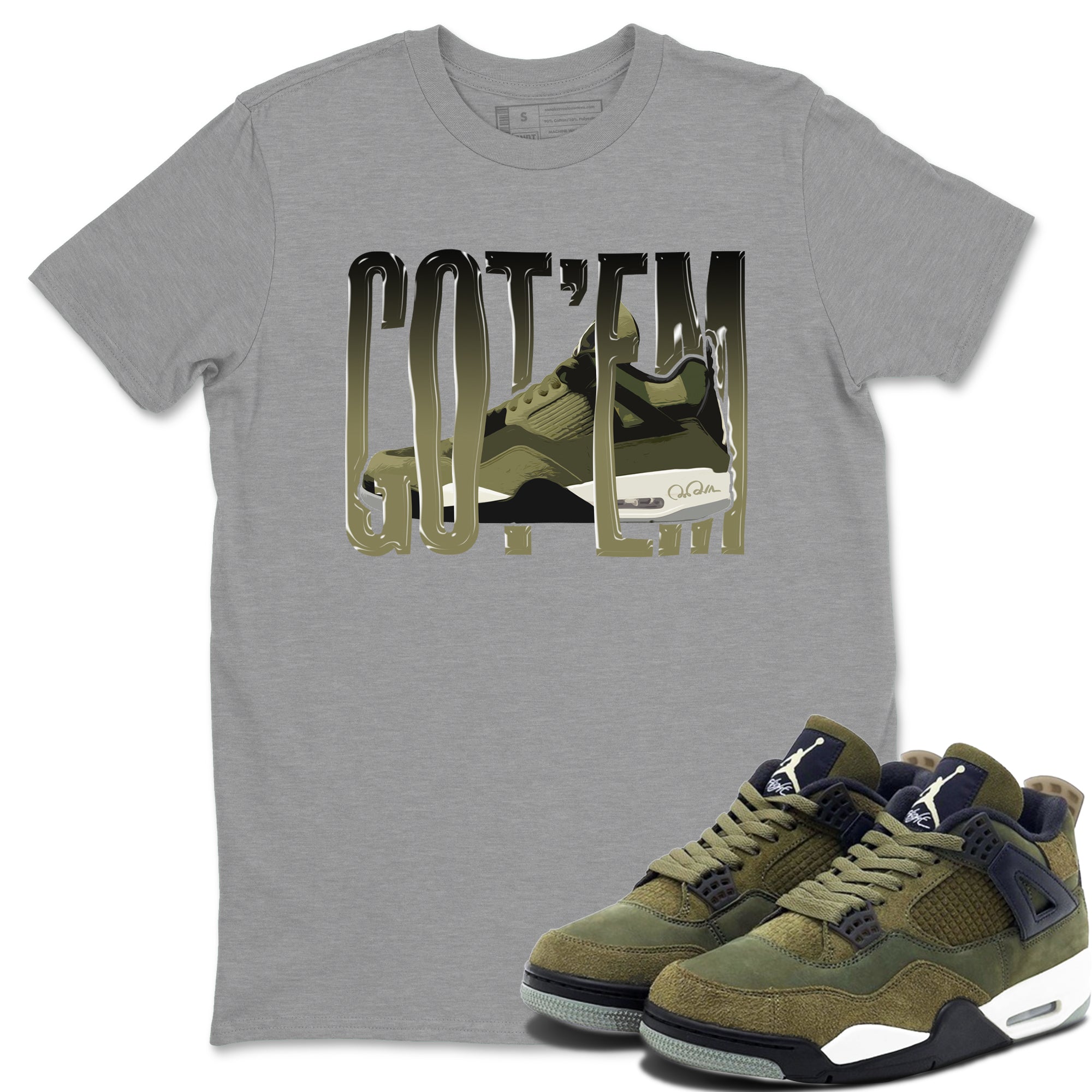 Wiggling Gotem snkmatch Tee - Air Jordan 4 Medium Olive