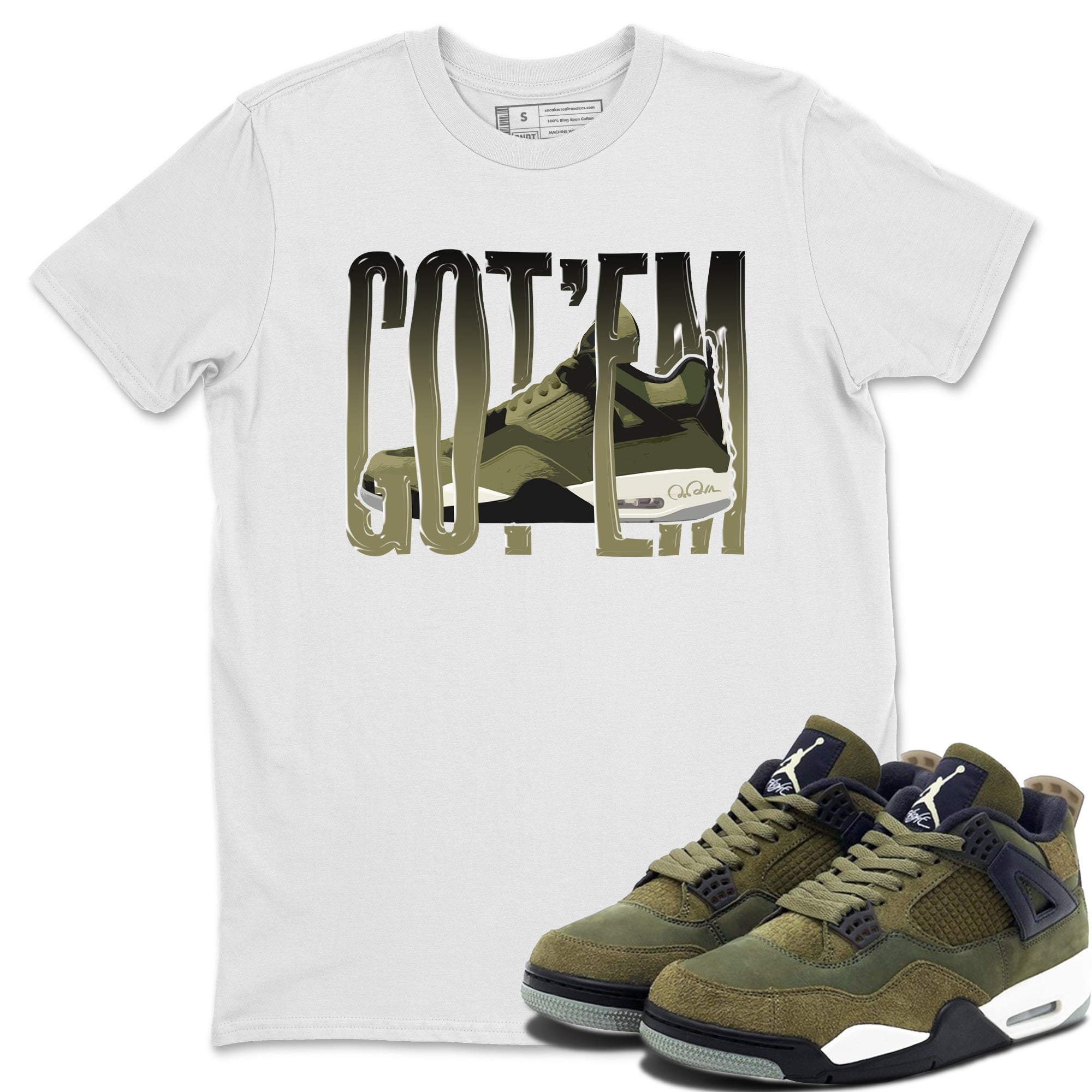 Wiggling Gotem snkmatch Tee - Air Jordan 4 Medium Olive