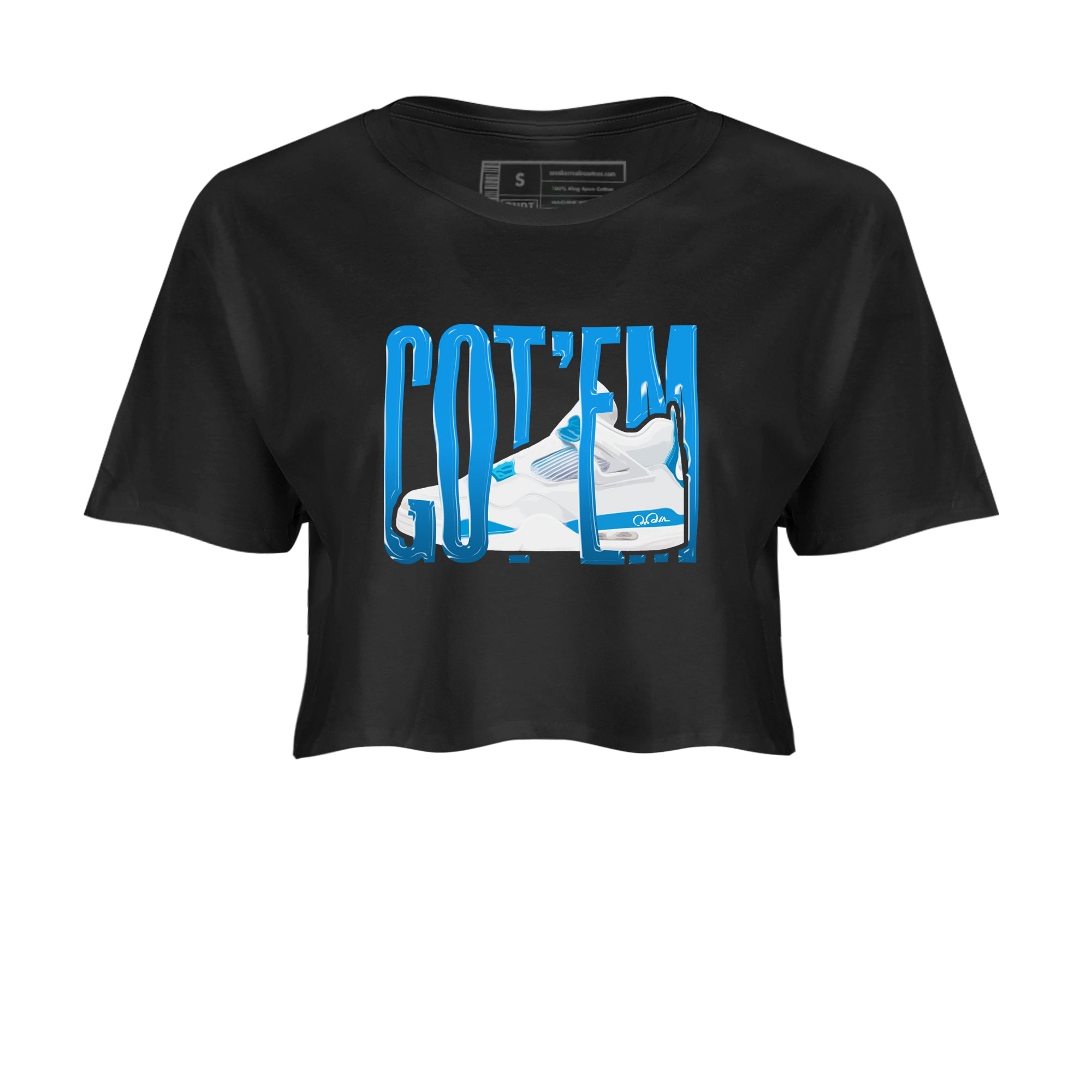 Wiggling Gotem snkmatch Women's Top - Air Jordan 4 Military Blue