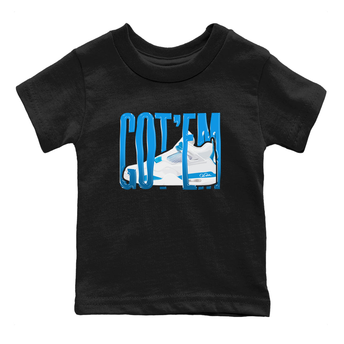 Wiggling Gotem snkmatch Tees Kids - Air Jordan 4 Military Blue