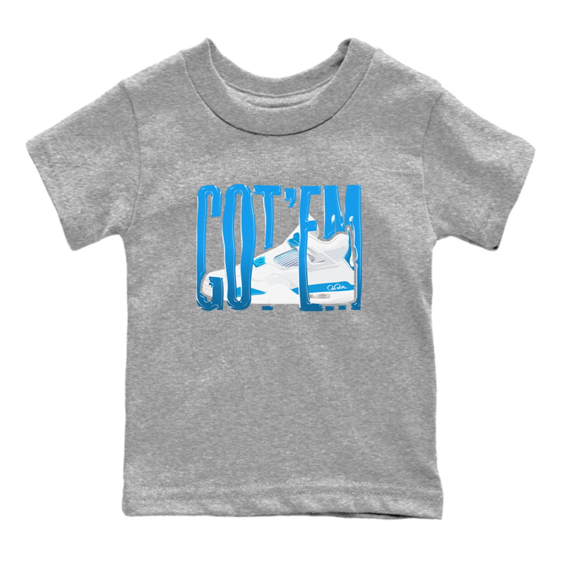 Wiggling Gotem snkmatch Tees Kids - Air Jordan 4 Military Blue