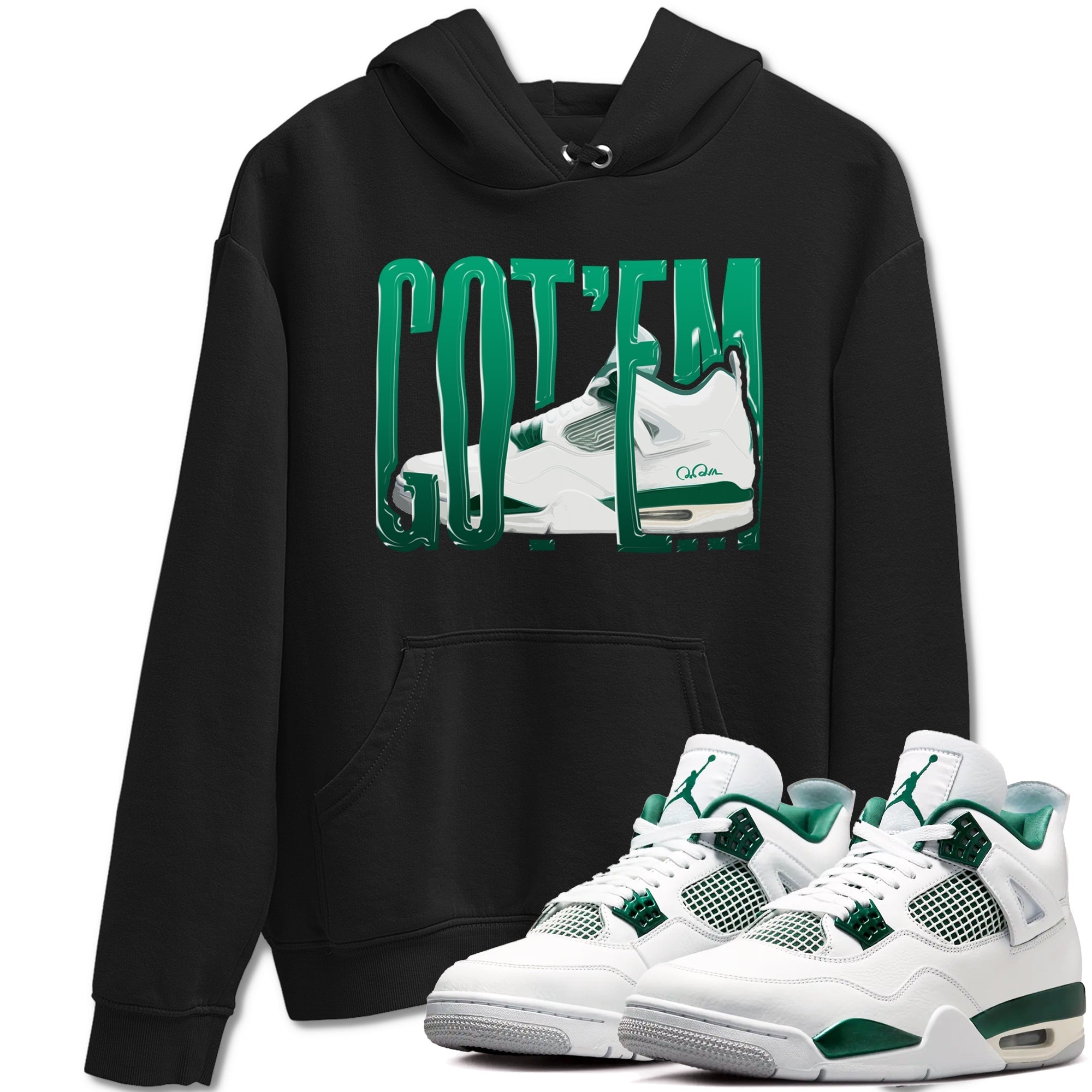 Wiggling Gotem snkmatch Tees - Air Jordan 4 Oxidized Green