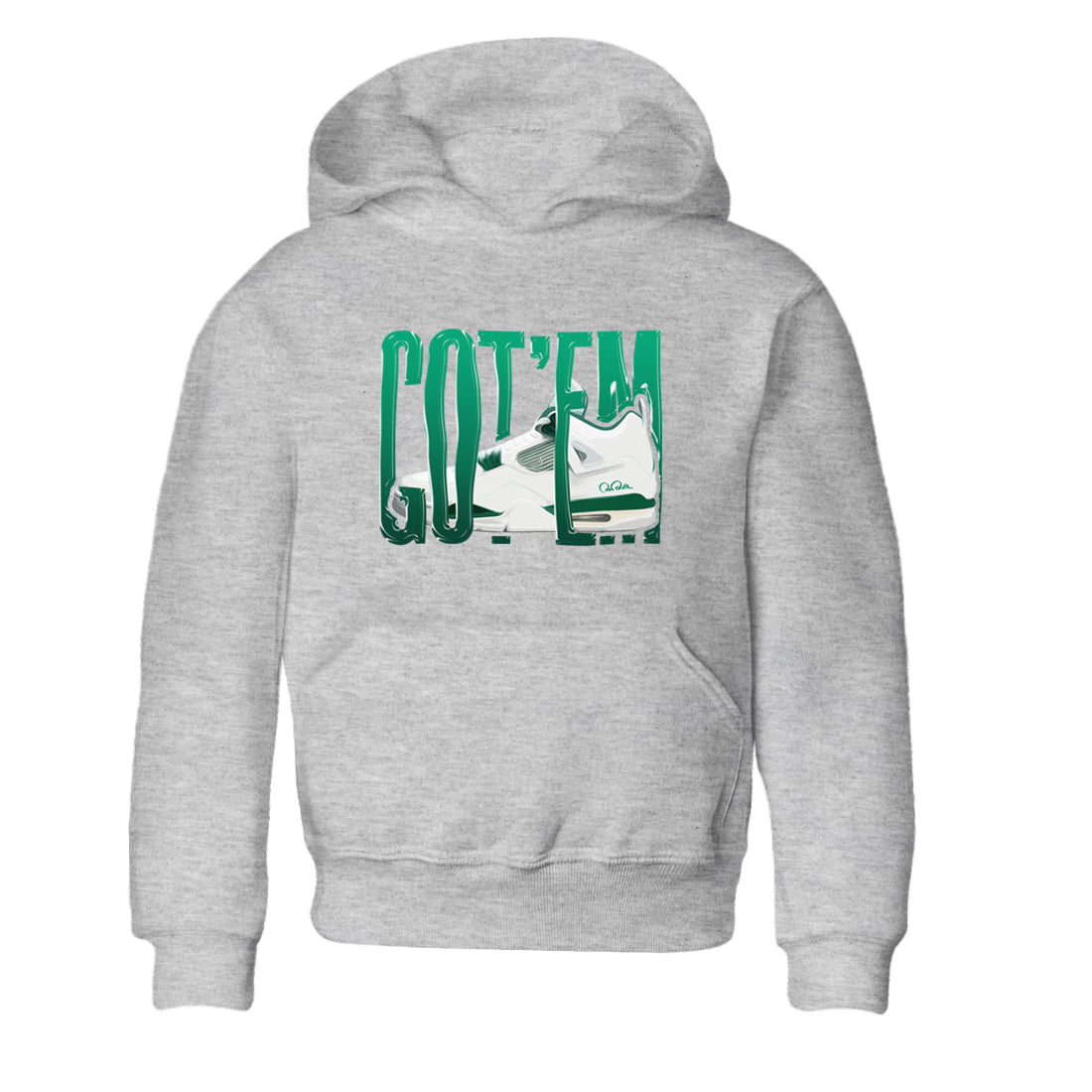 Wiggling Gotem snkmatch Tees Kids - Air Jordan 4 Oxidized Green