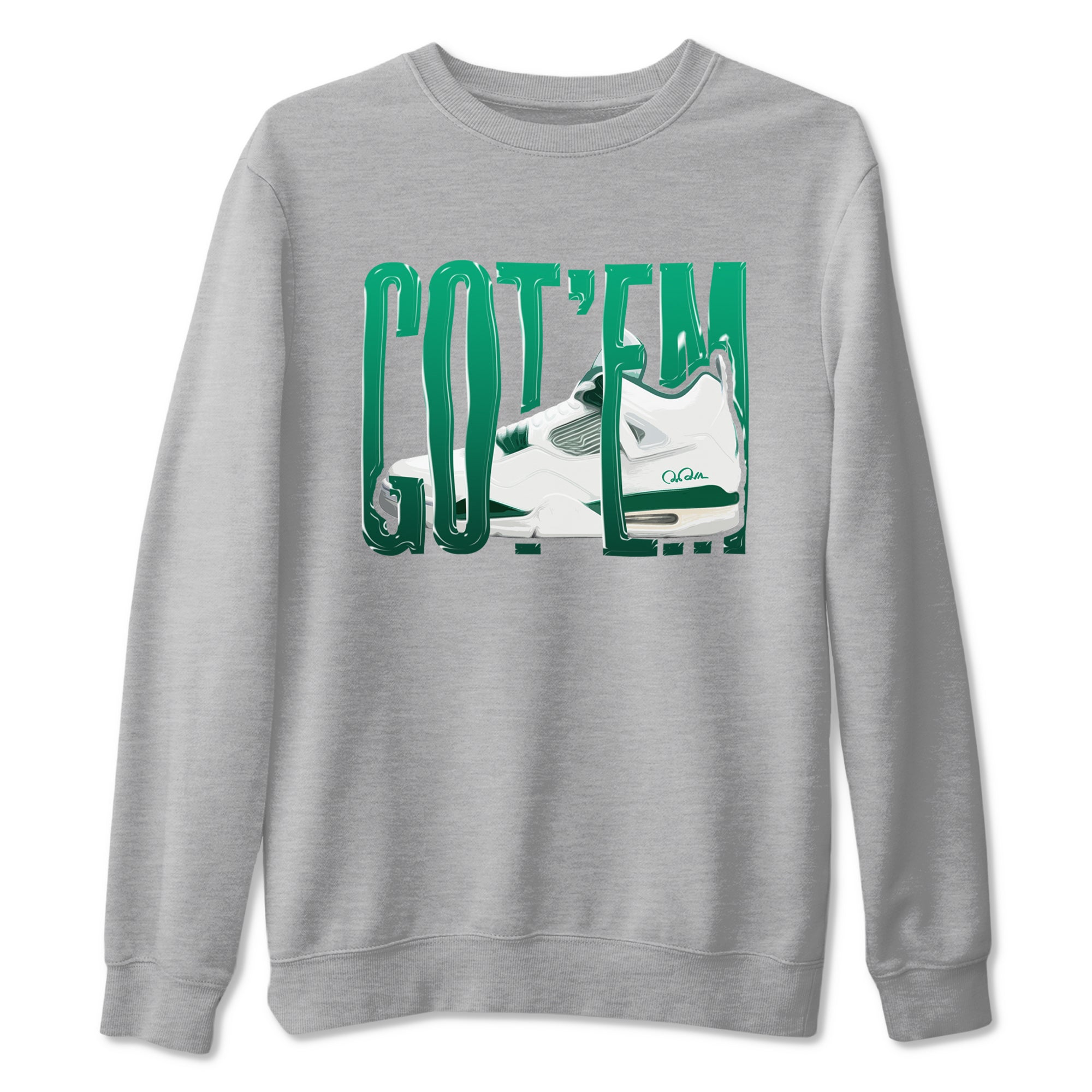 Wiggling Gotem snkmatch Tees - Air Jordan 4 Oxidized Green