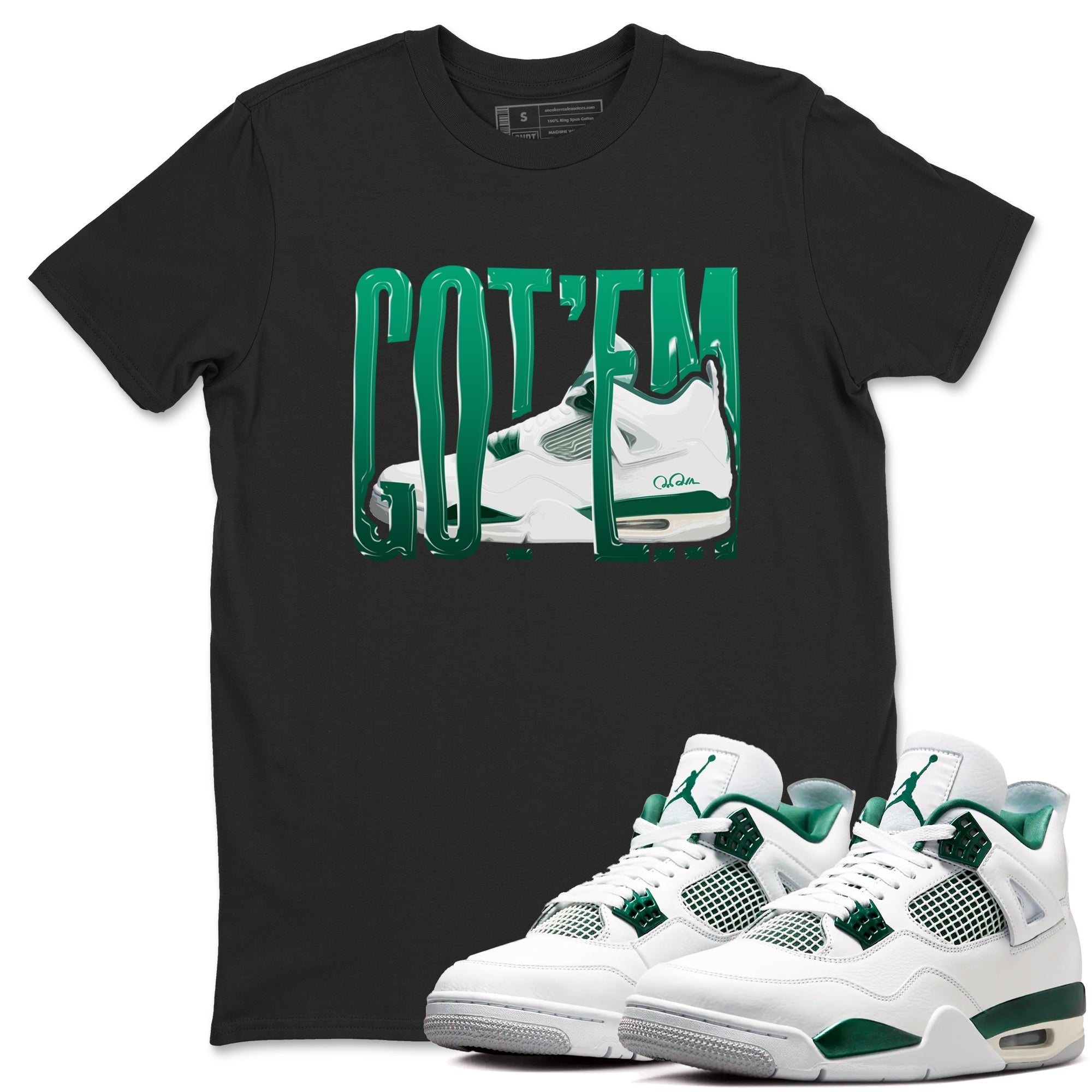 Wiggling Gotem snkmatch Tees - Air Jordan 4 Oxidized Green