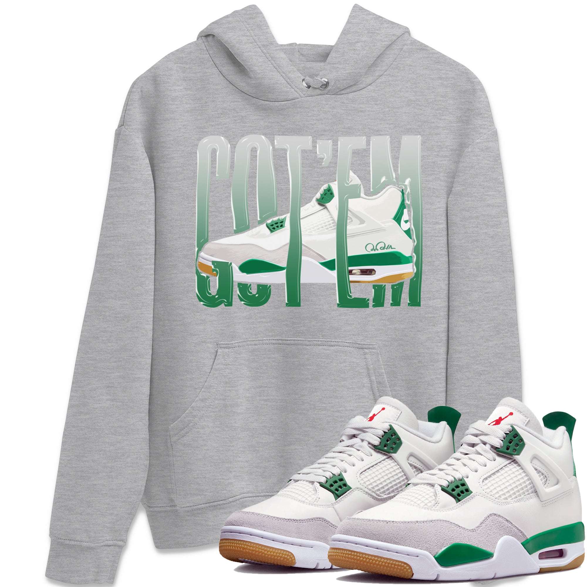 Wiggling Gotem Unisex Tops - Air Jordan 4 Pine Green