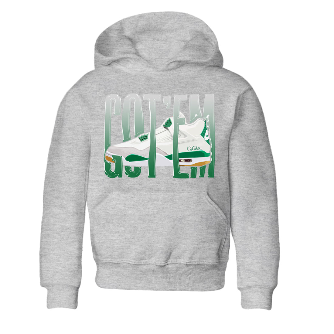 Wiggling Gotem Kids Tops - Air Jordan 4 Pine Green