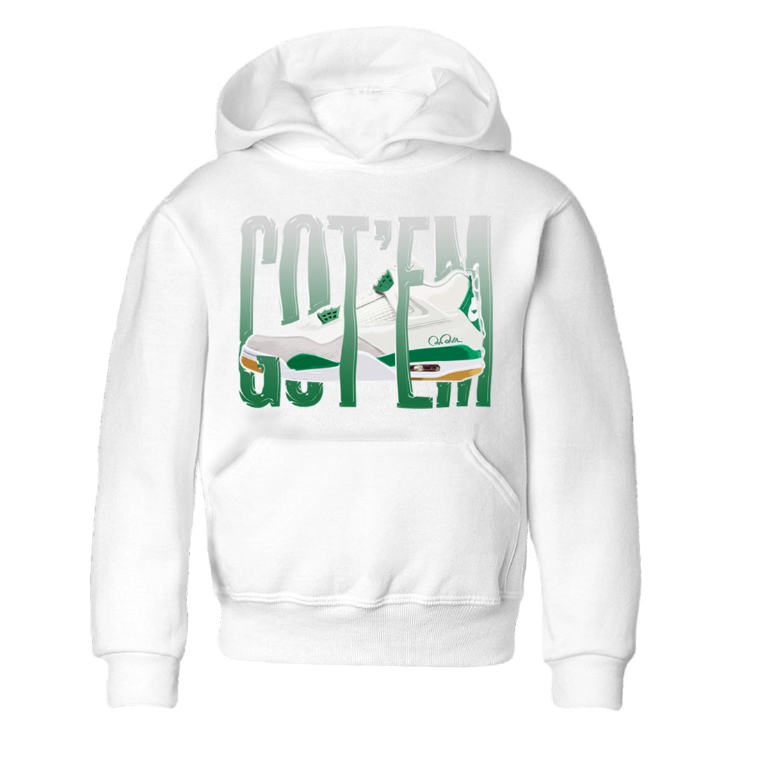 Wiggling Gotem Kids Tops - Air Jordan 4 Pine Green