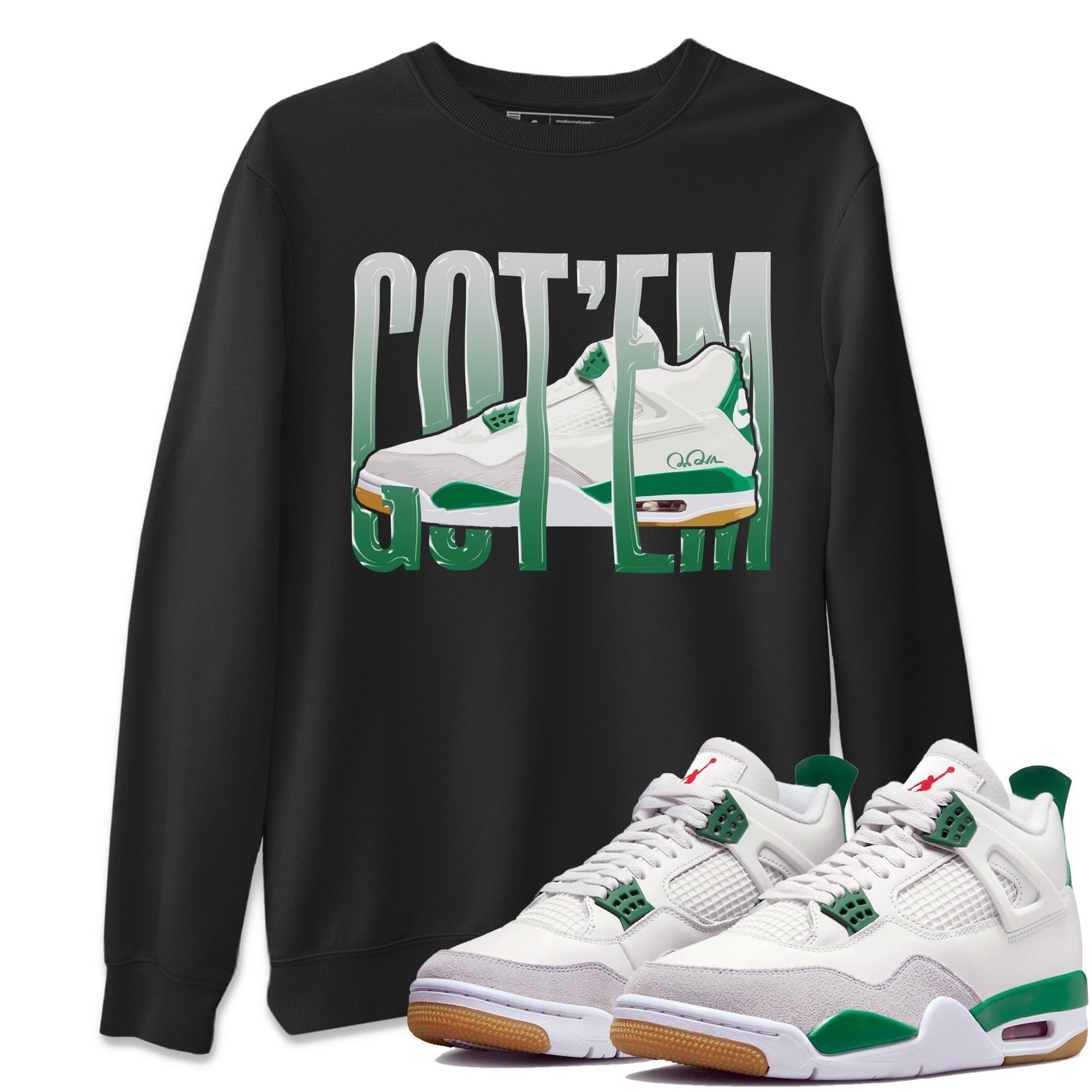 Wiggling Gotem Unisex Tops - Air Jordan 4 Pine Green