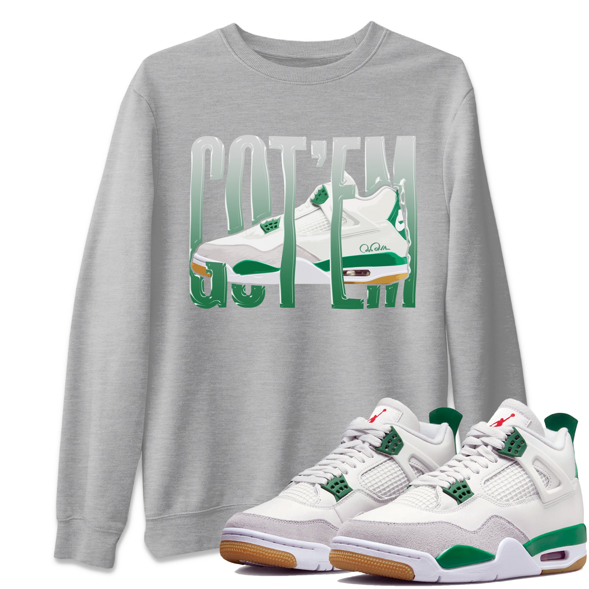 Wiggling Gotem Unisex Tops - Air Jordan 4 Pine Green SB
