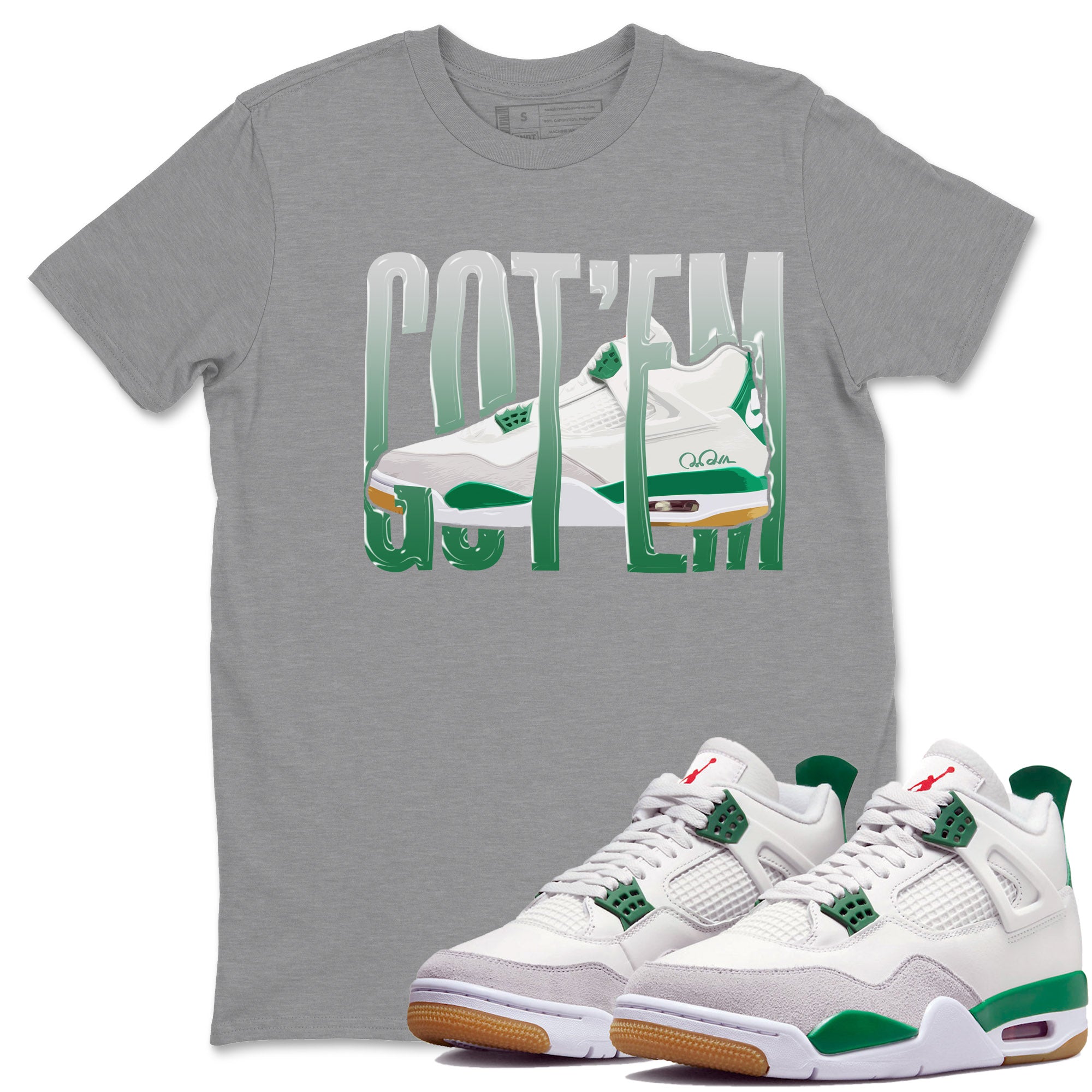 Wiggling Gotem Unisex Tops - Air Jordan 4 Pine Green