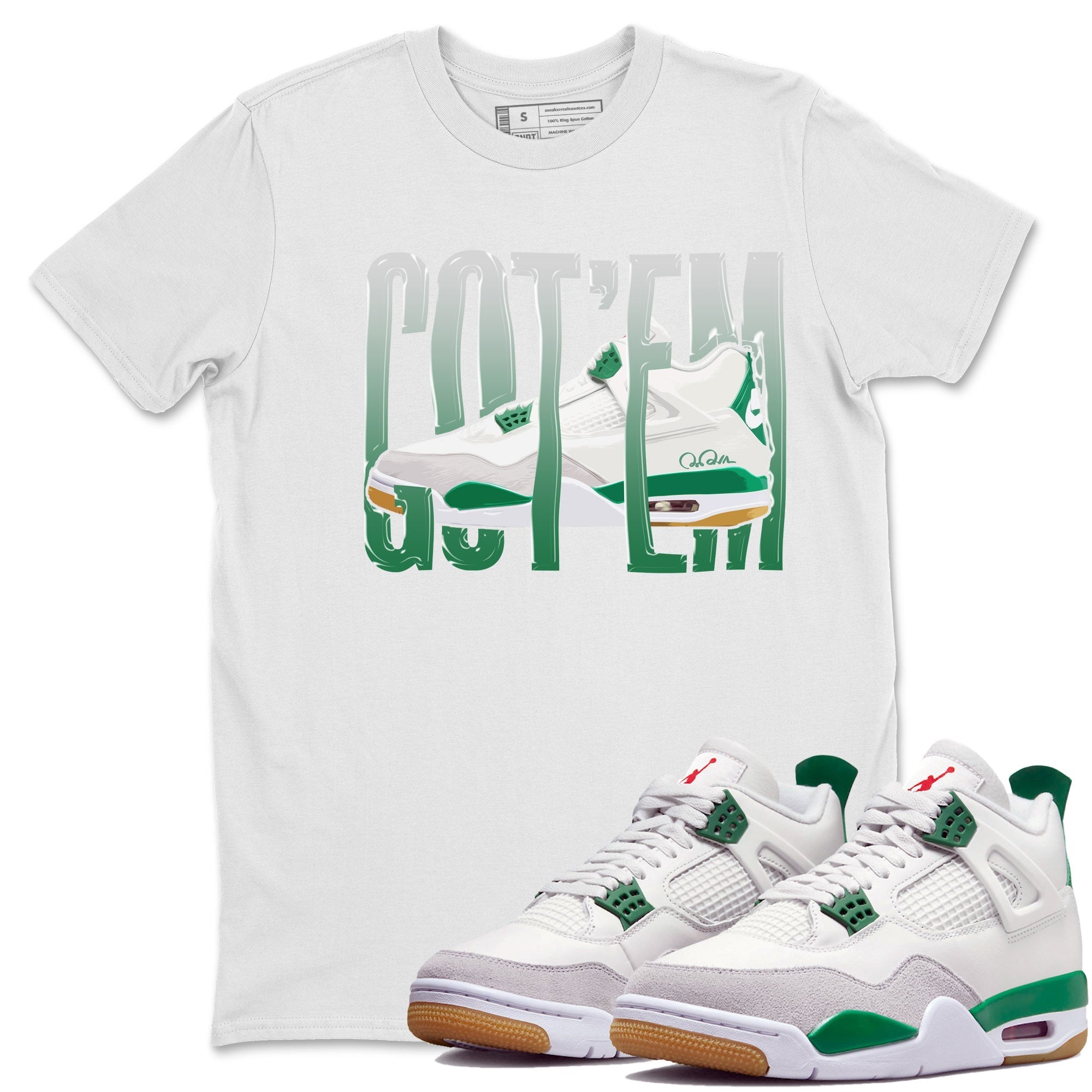 Wiggling Gotem Unisex Tops - Air Jordan 4 Pine Green