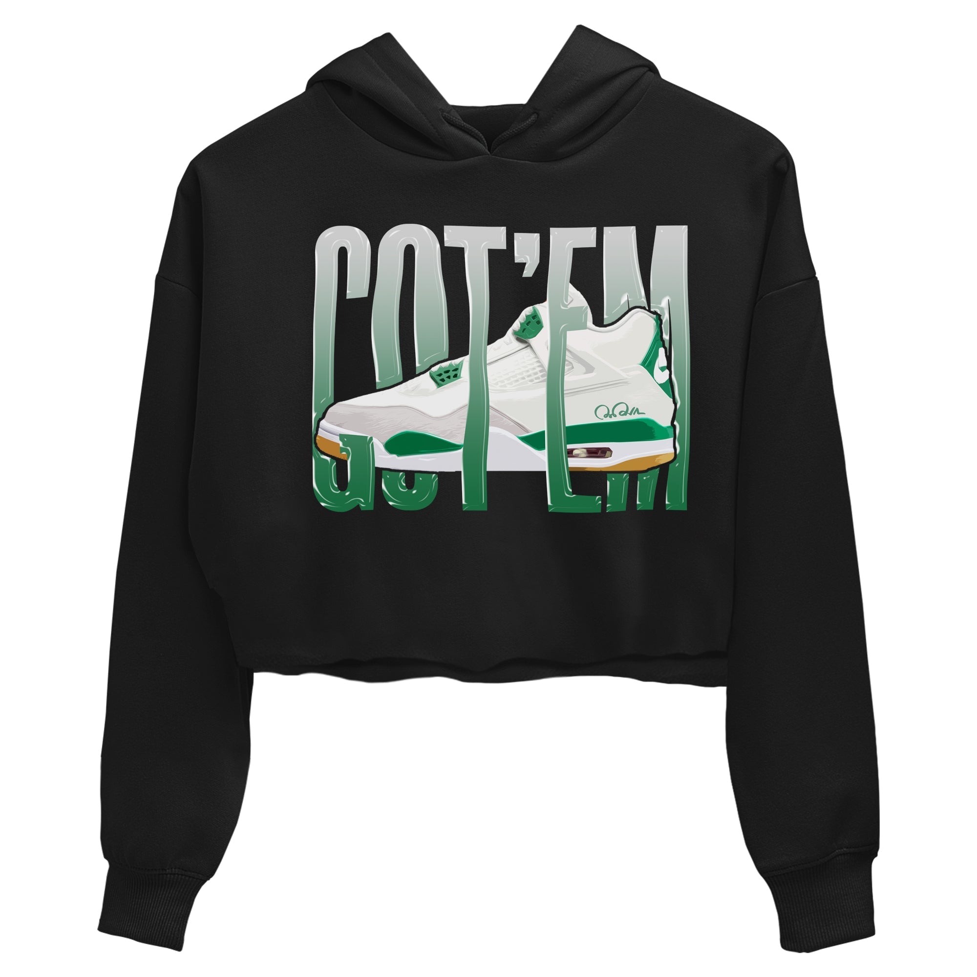Wiggling Gotem Women's Tops - Air Jordan 4 Pine Green