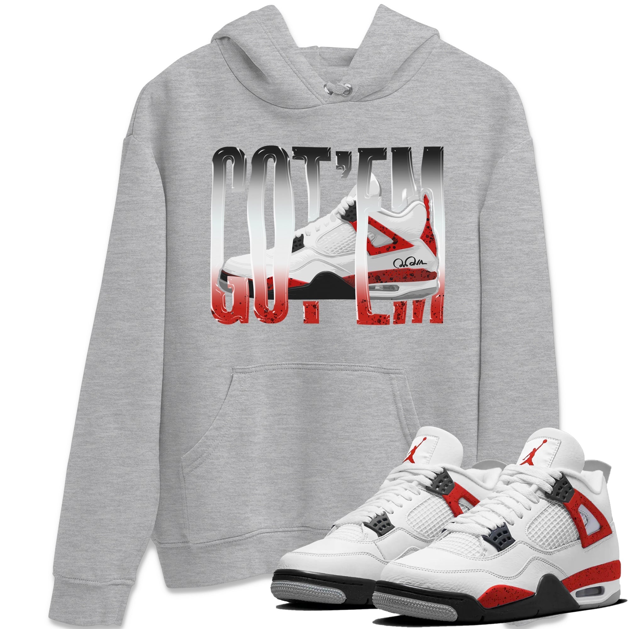 Wiggling Gotem Unisex Tops - Air Jordan 4 Red Cement