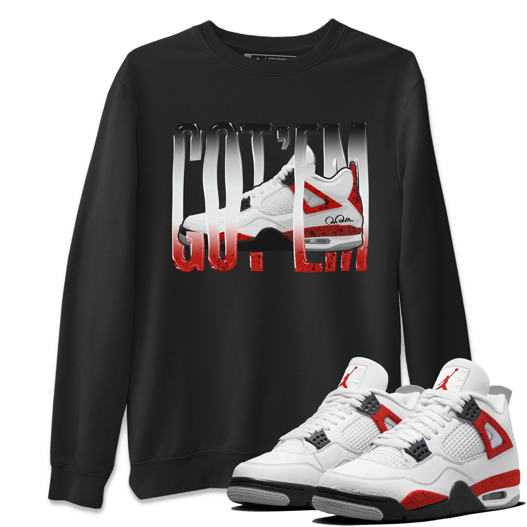 Wiggling Gotem Unisex Tops - Air Jordan 4 Red Cement