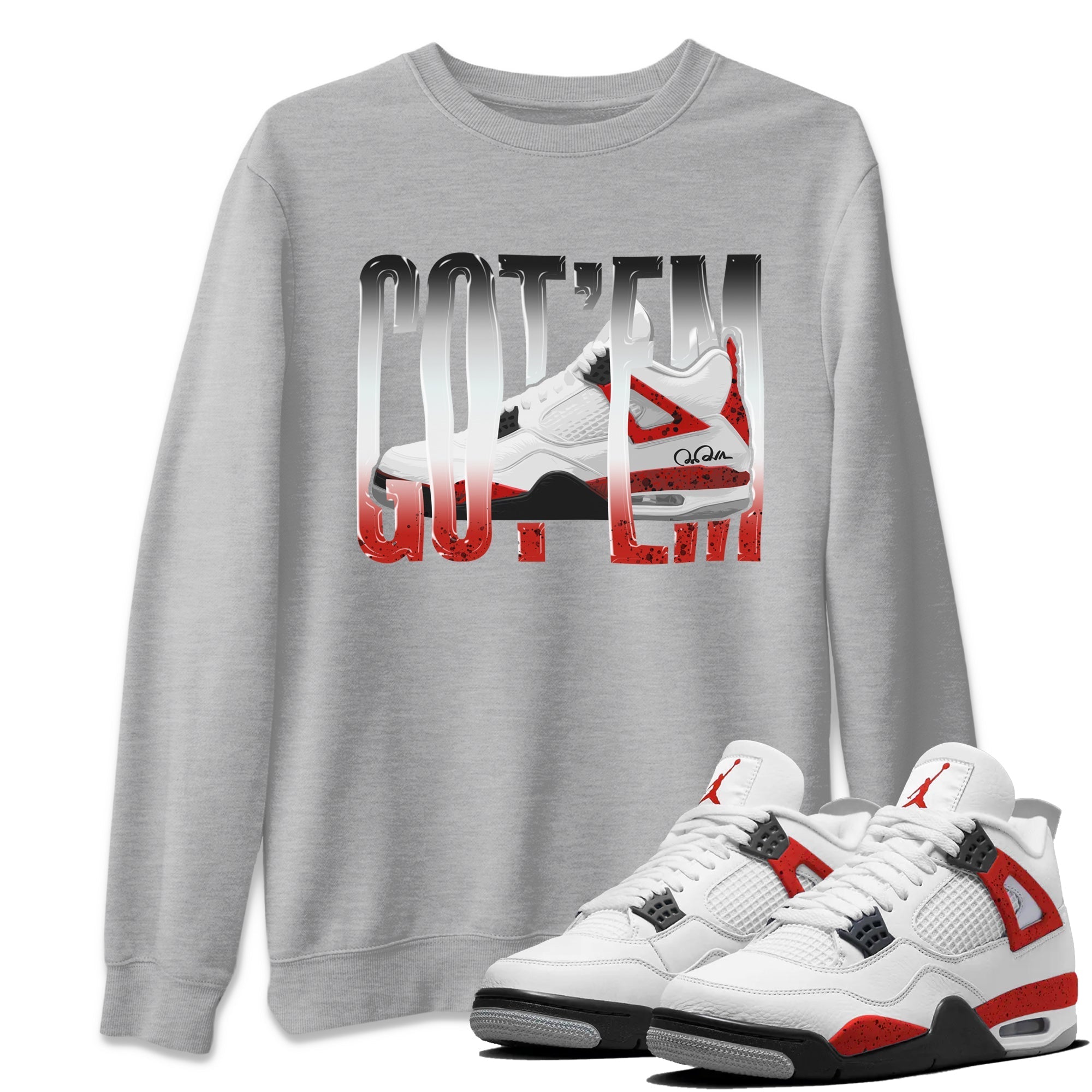 Wiggling Gotem Unisex Tops - Air Jordan 4 Red Cement