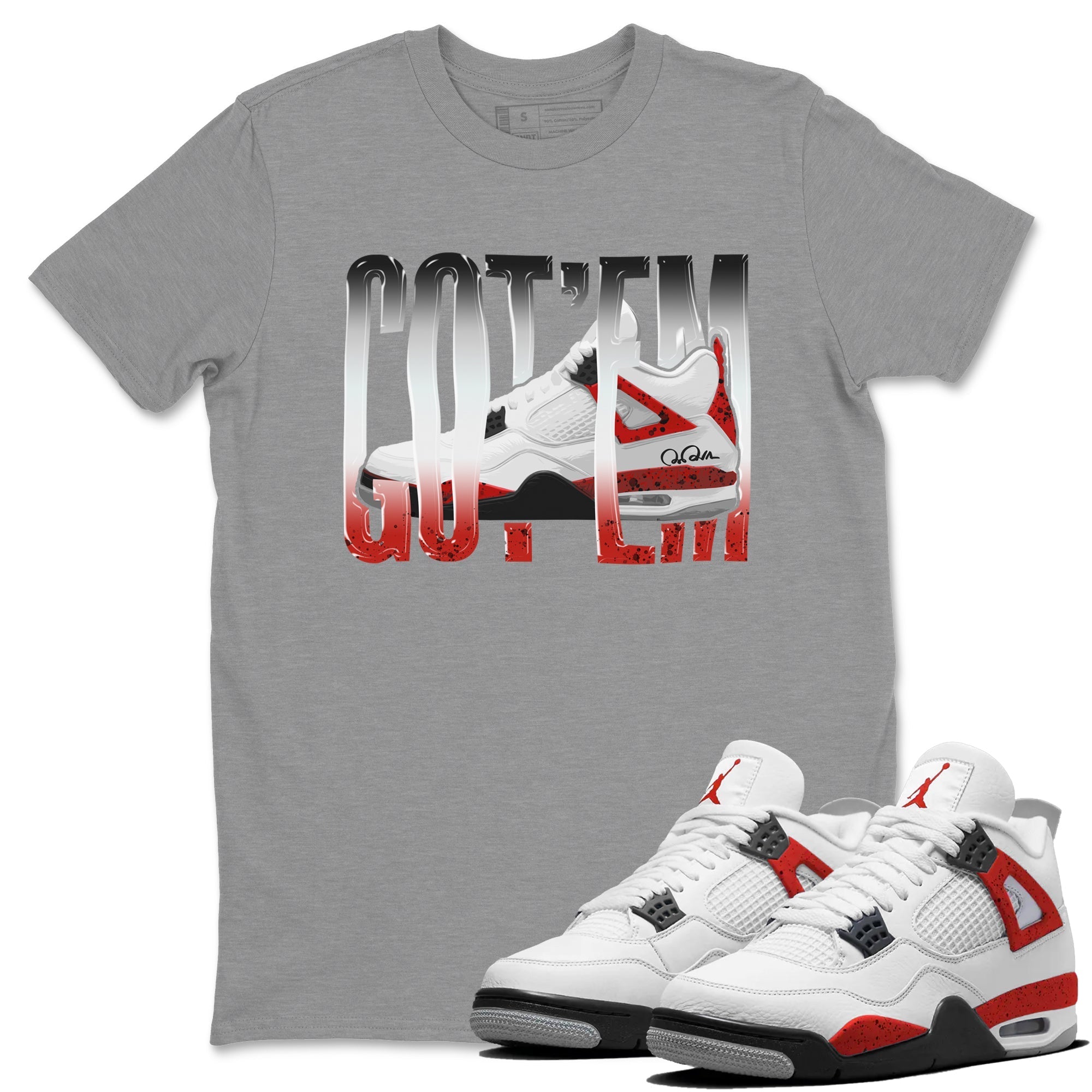Wiggling Gotem Unisex Tops - Air Jordan 4 Red Cement