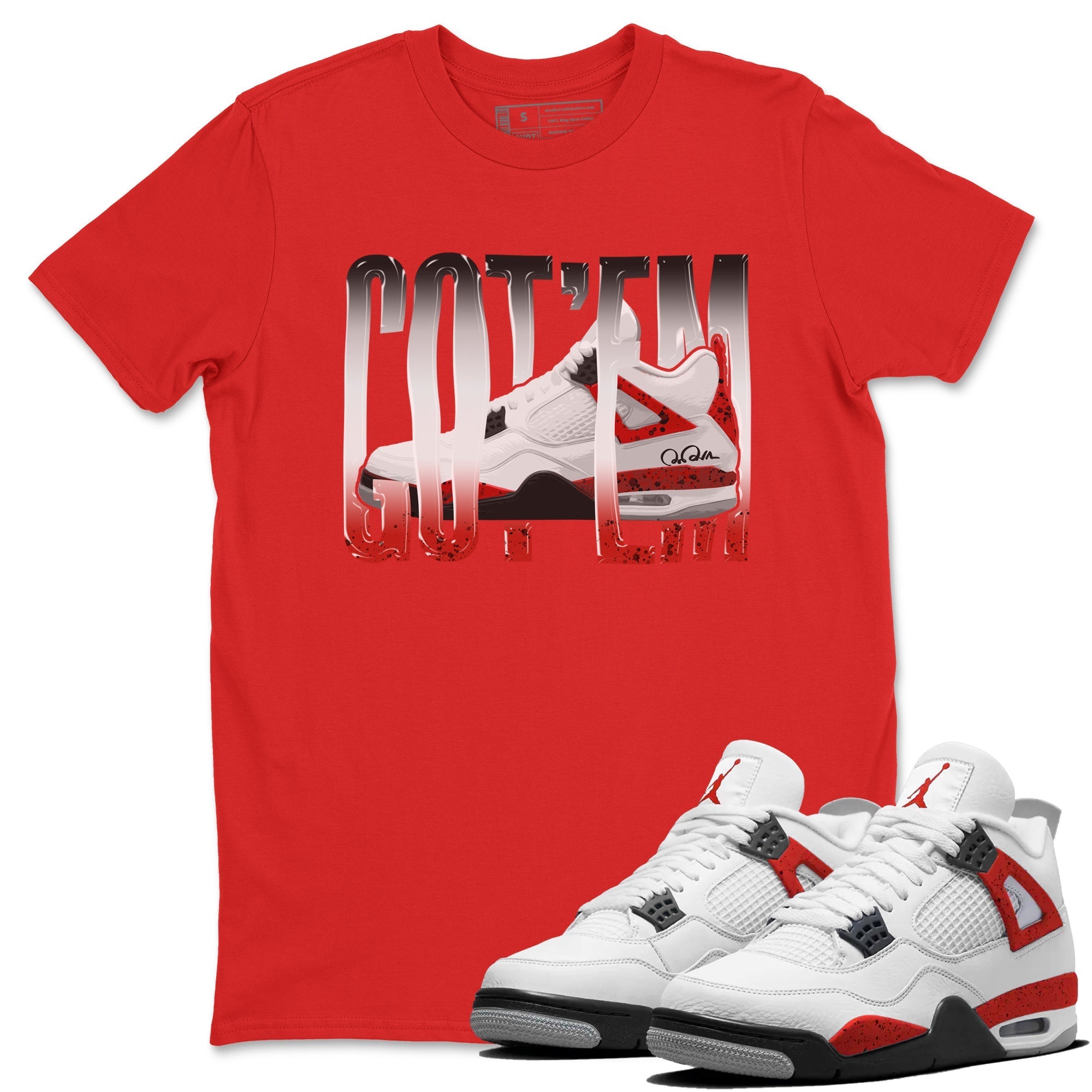 Wiggling Gotem Unisex Tops - Air Jordan 4 Red Cement