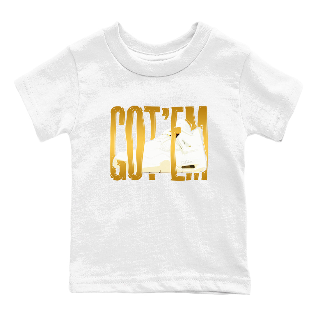 Wiggling Gotem snkmatch Tees Kids - Air Jordan 4 Sail 2024