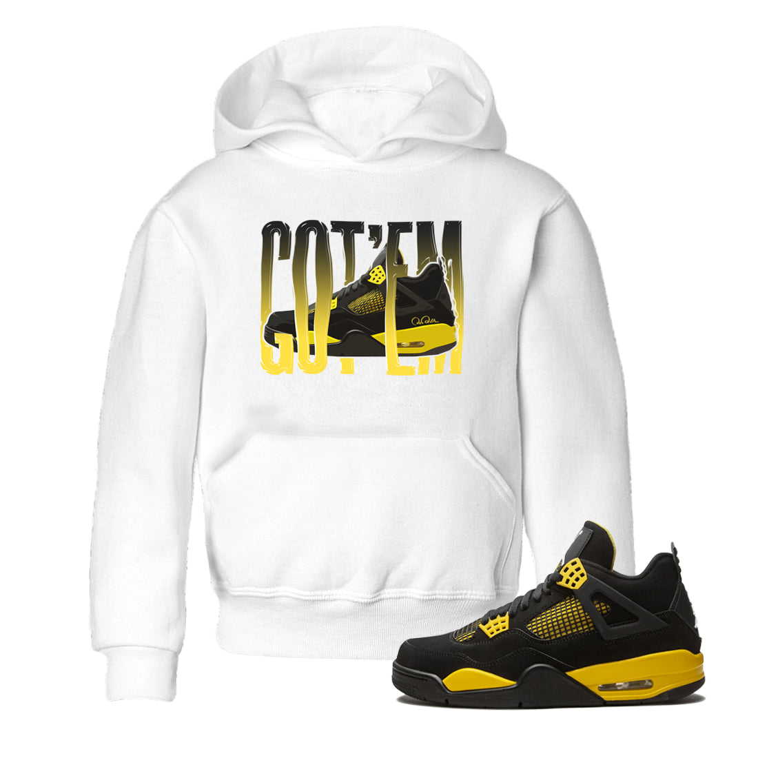 Wiggling gotem Kids Tops - Air Jordan 4 Thunder