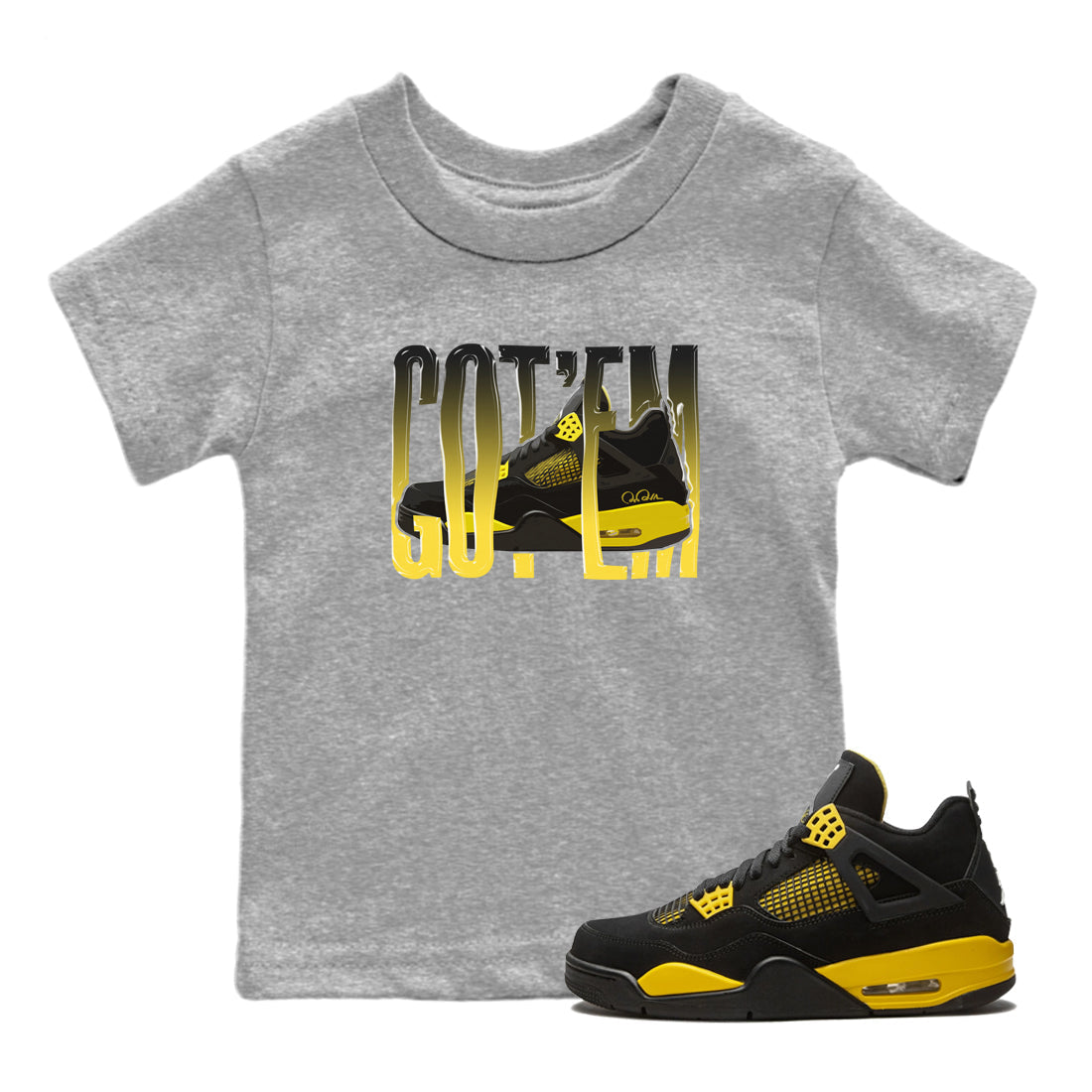 Wiggling gotem Kids Tops - Air Jordan 4 Thunder