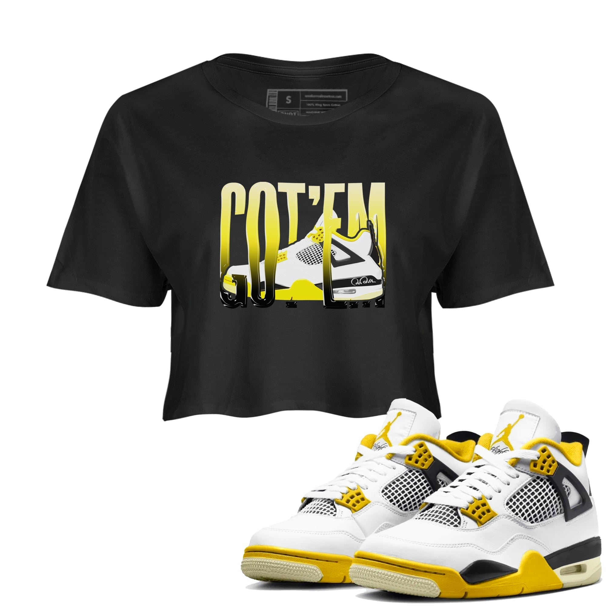 Wiggling Gotem snkmatch Women's Top - Air Jordan 4 Vivid Sulfur
